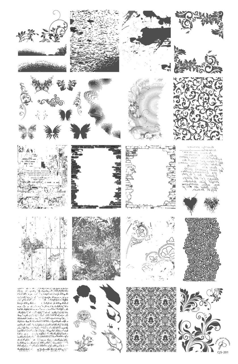 Clear Jelly Stamper - Grunge Series Chic