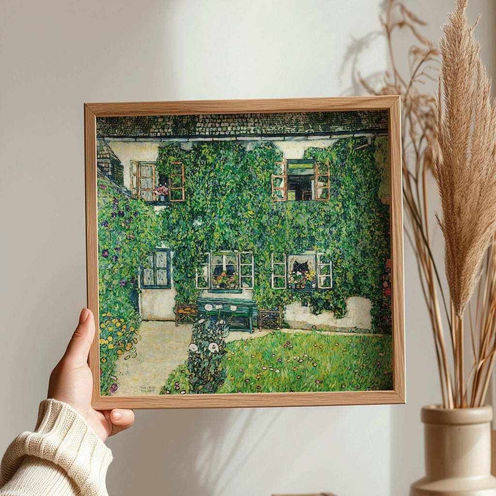 Gustav Klimt - Forester Garden | The Legendary Vintage Painting in Green (available handframed or unframed) 1x1