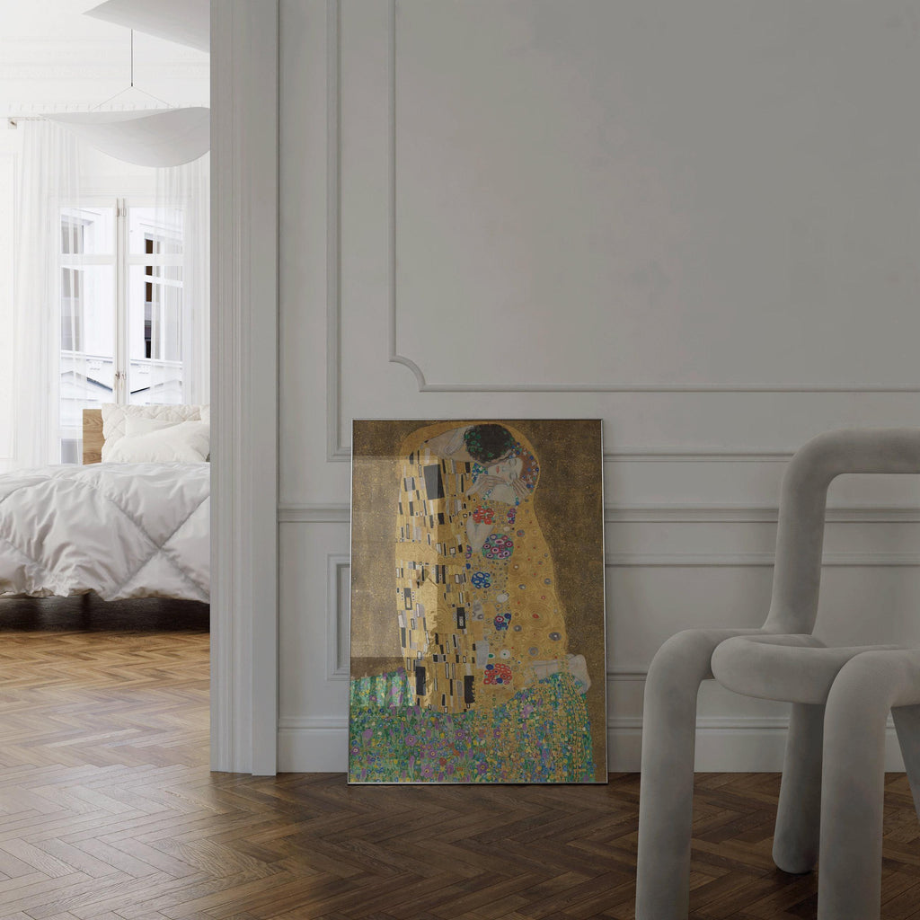 Gustav Klimt - Le Baiser | Tableau ancien célèbre (disponible encadré à la main ou non encadré)