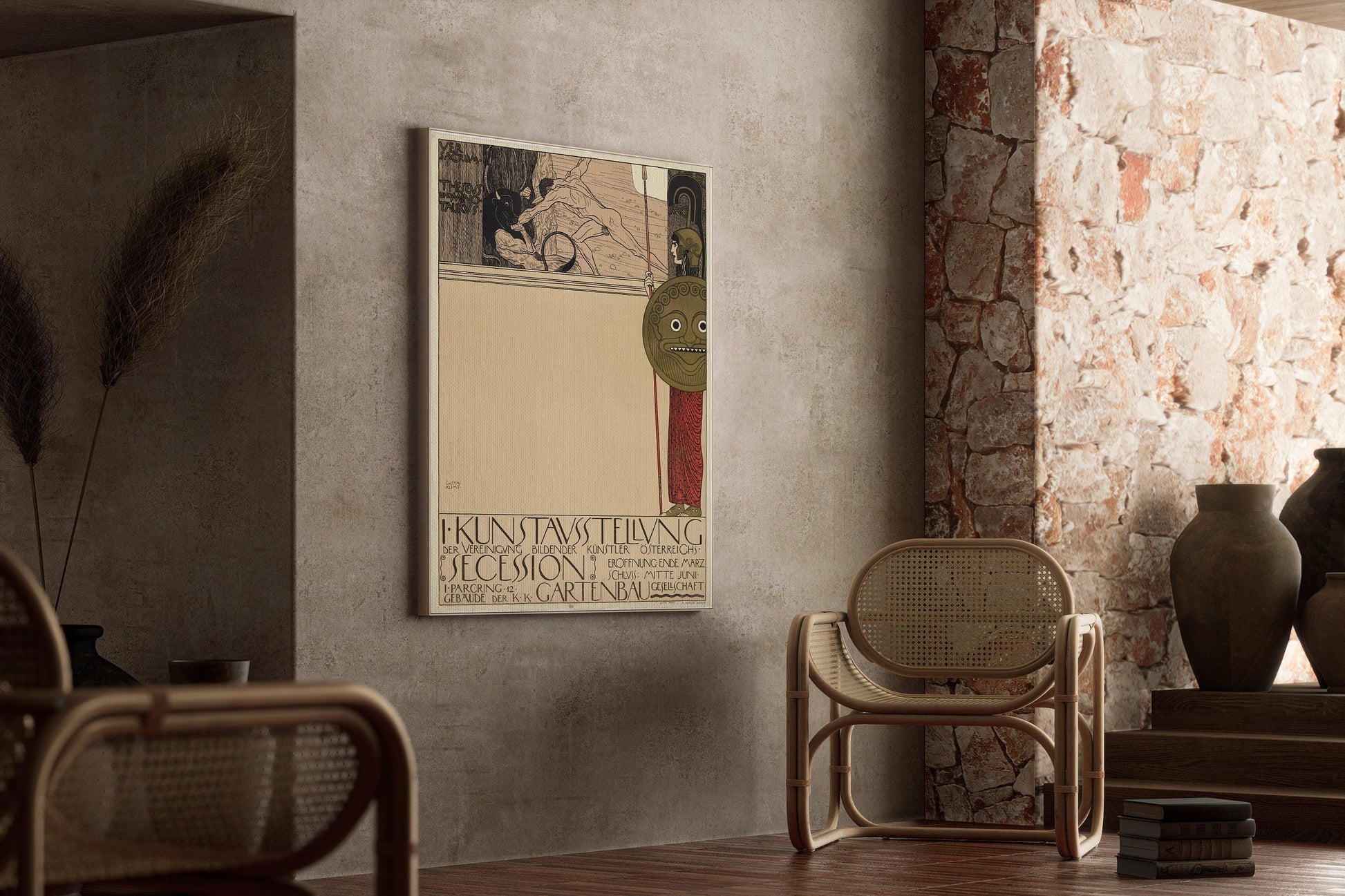 Gustav Klimt - Sécession viennoise | Affiche d'exposition d'art vintage célèbre (disponible encadrée ou non encadrée)
