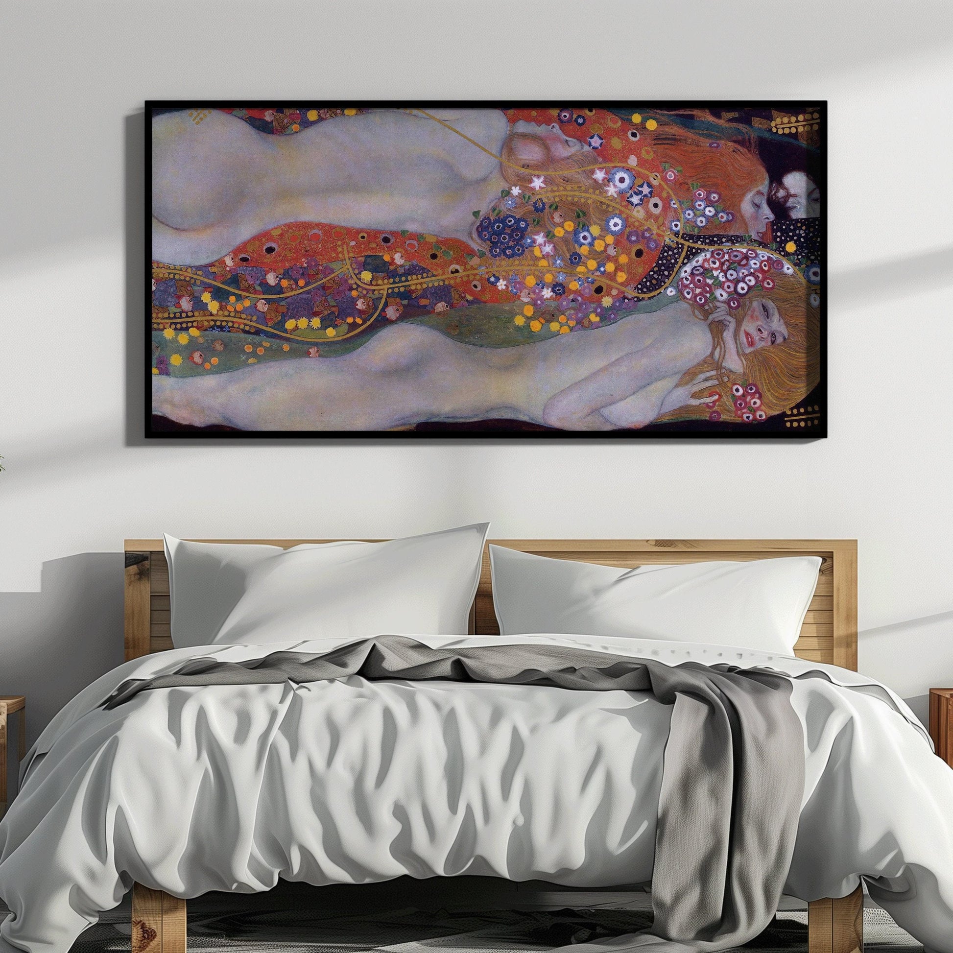 Gustav Klimt - Water Serpents II | Vintage Wide Panoramic Art (available handframed or unframed) 2x1