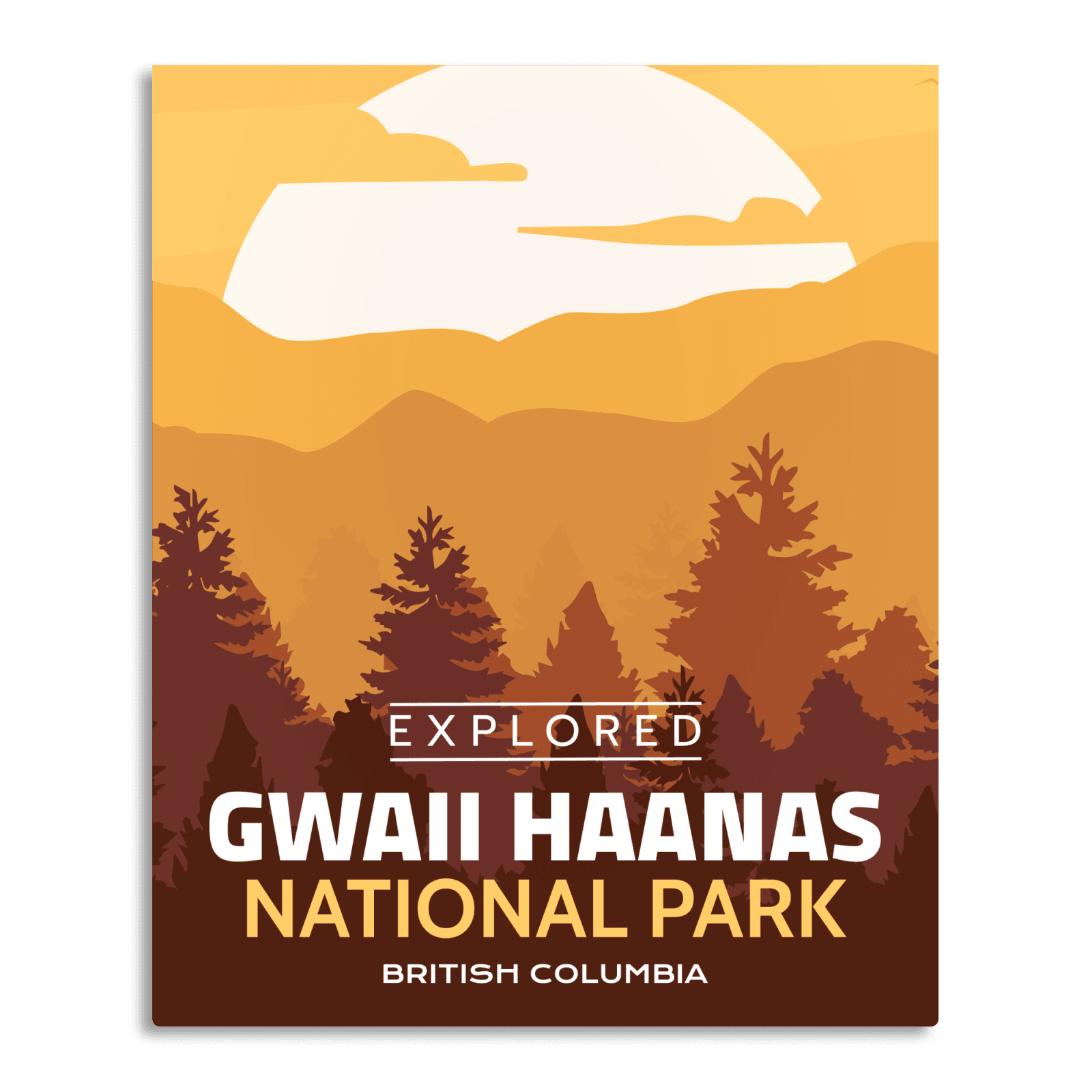 Gwaii Haanas National Park 'Explored' Poster, Canada Parks
