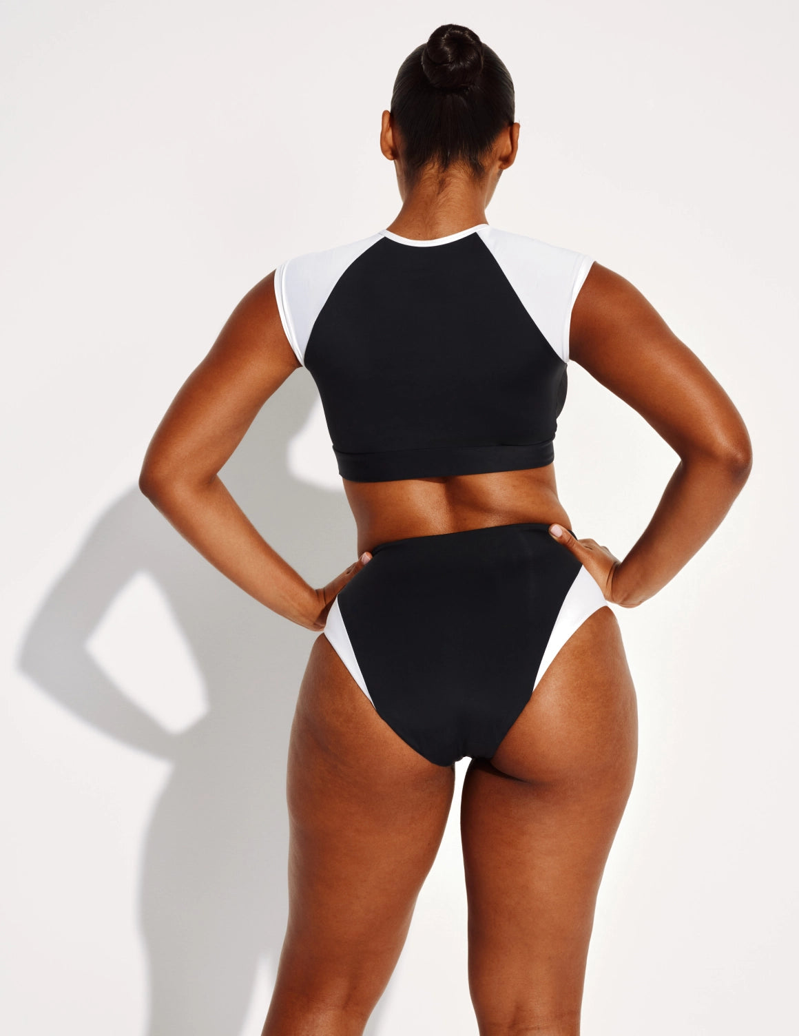 Bas de bikini taille haute - Color Block