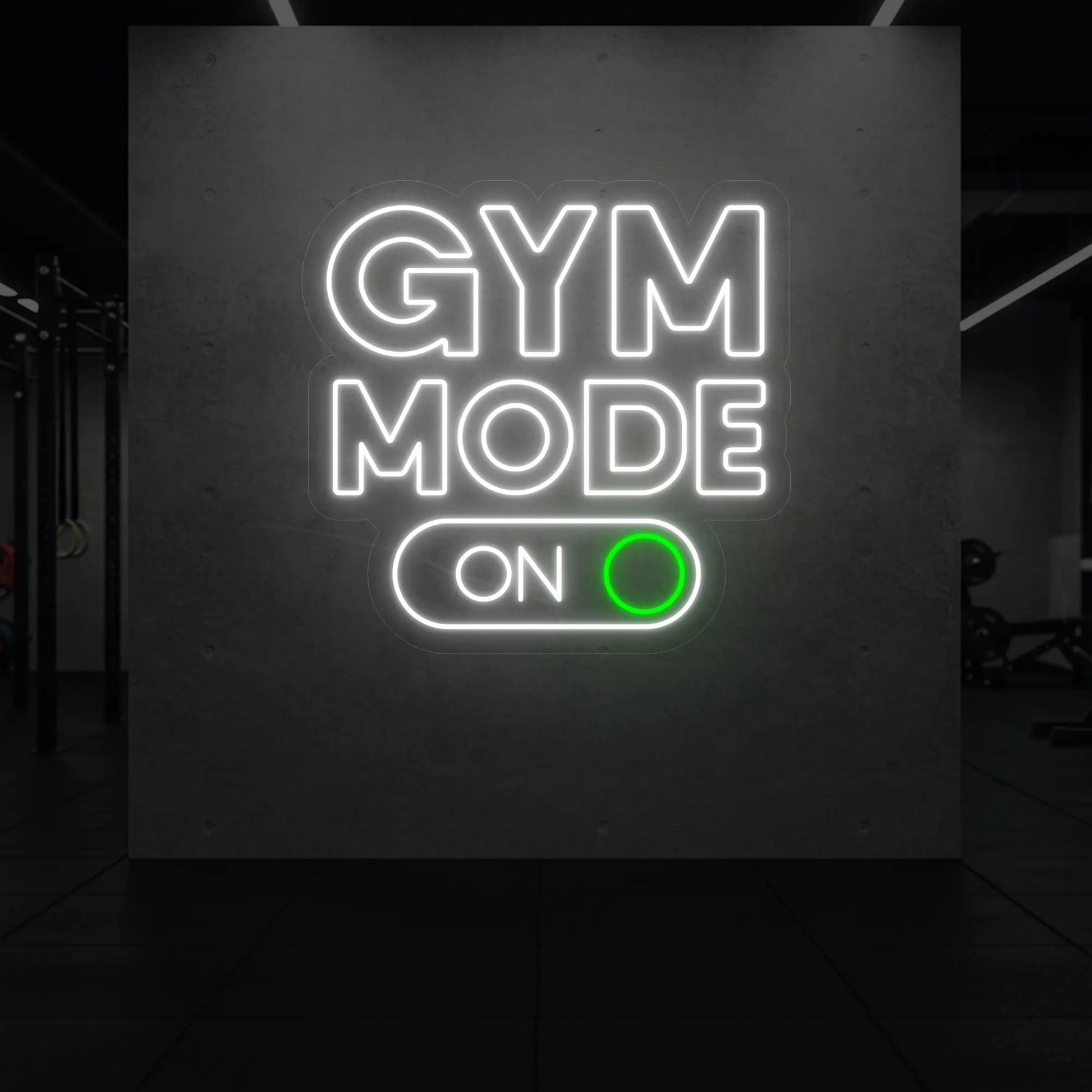 Enseigne lumineuse MODE SALLE DE SPORT ACTIVÉ