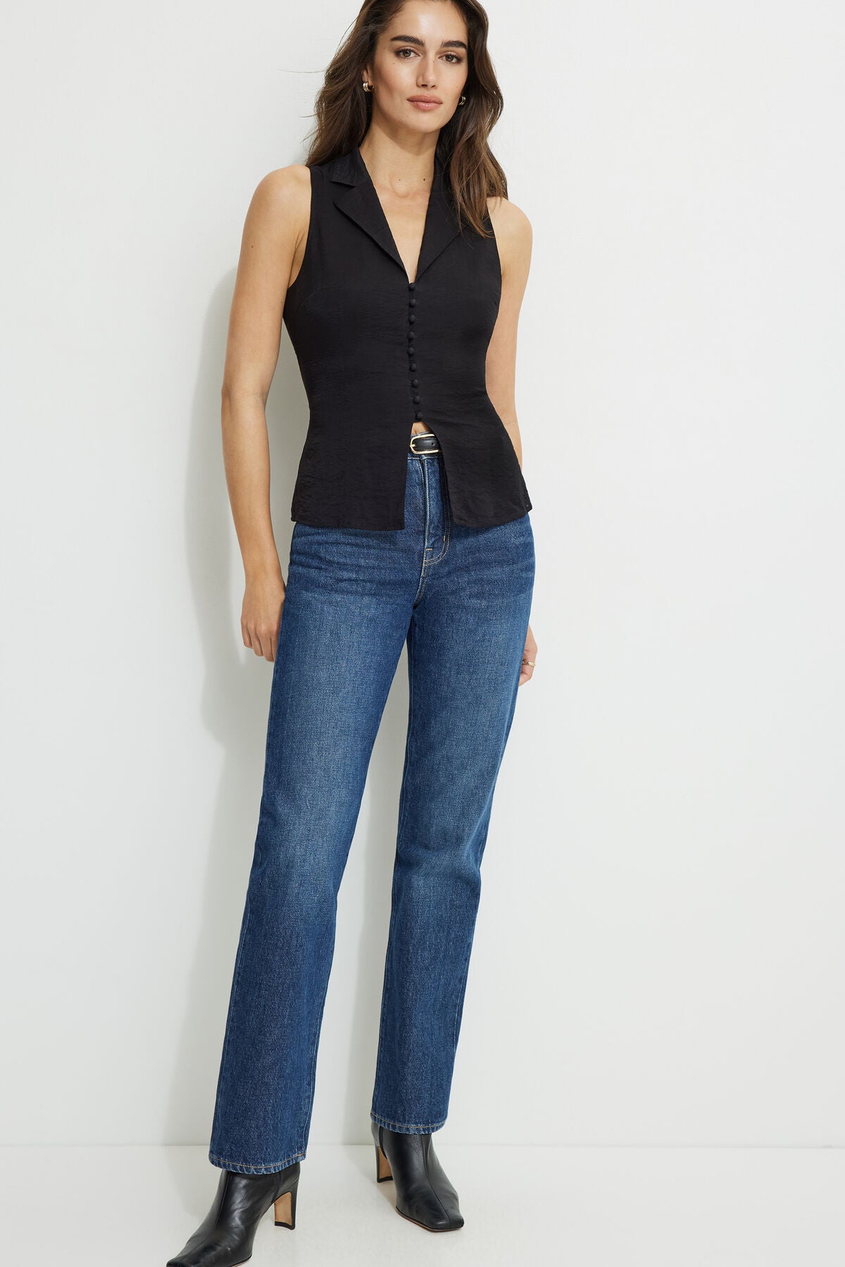 Gilet à col chemise