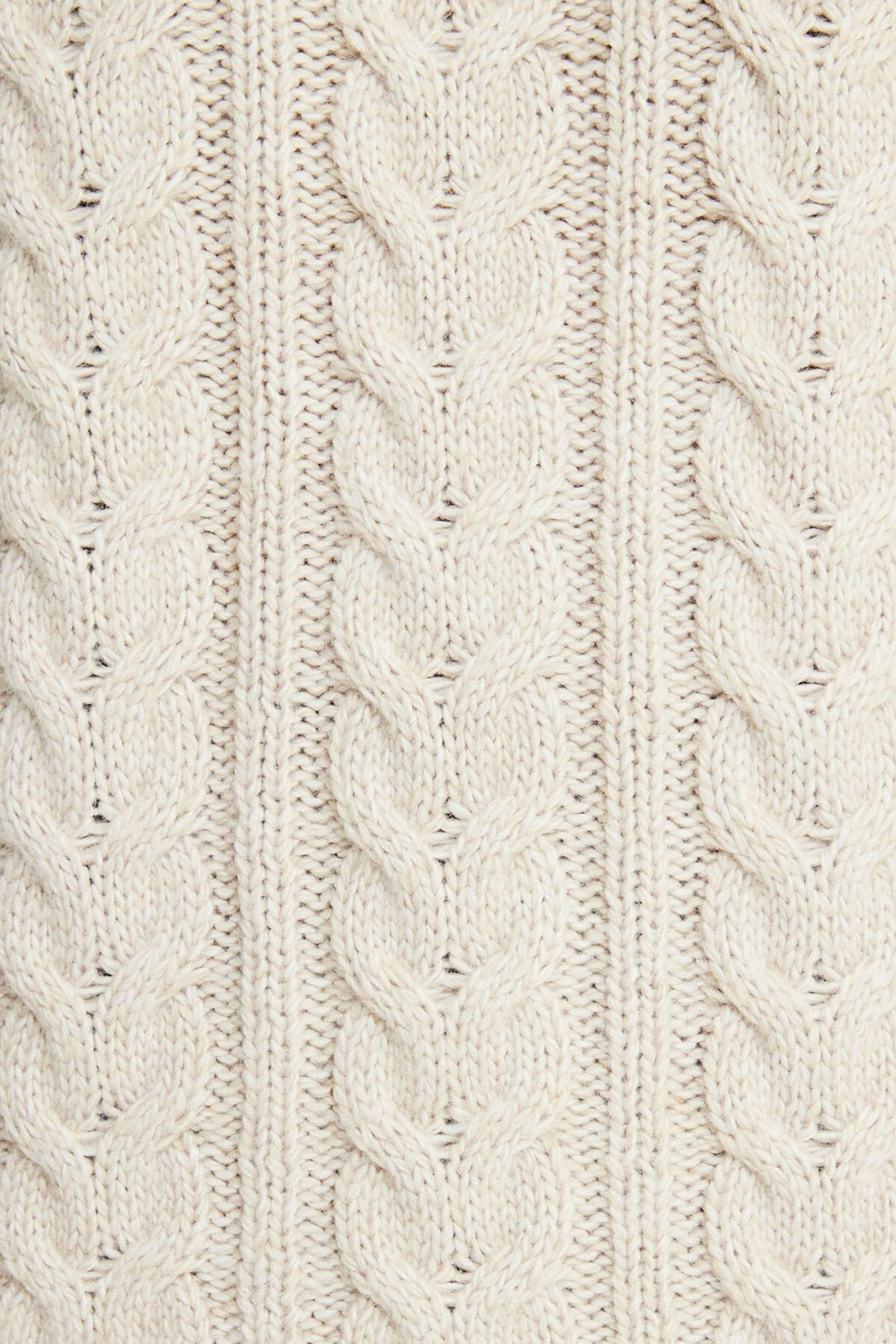 Pull à col montant en maille torsadée