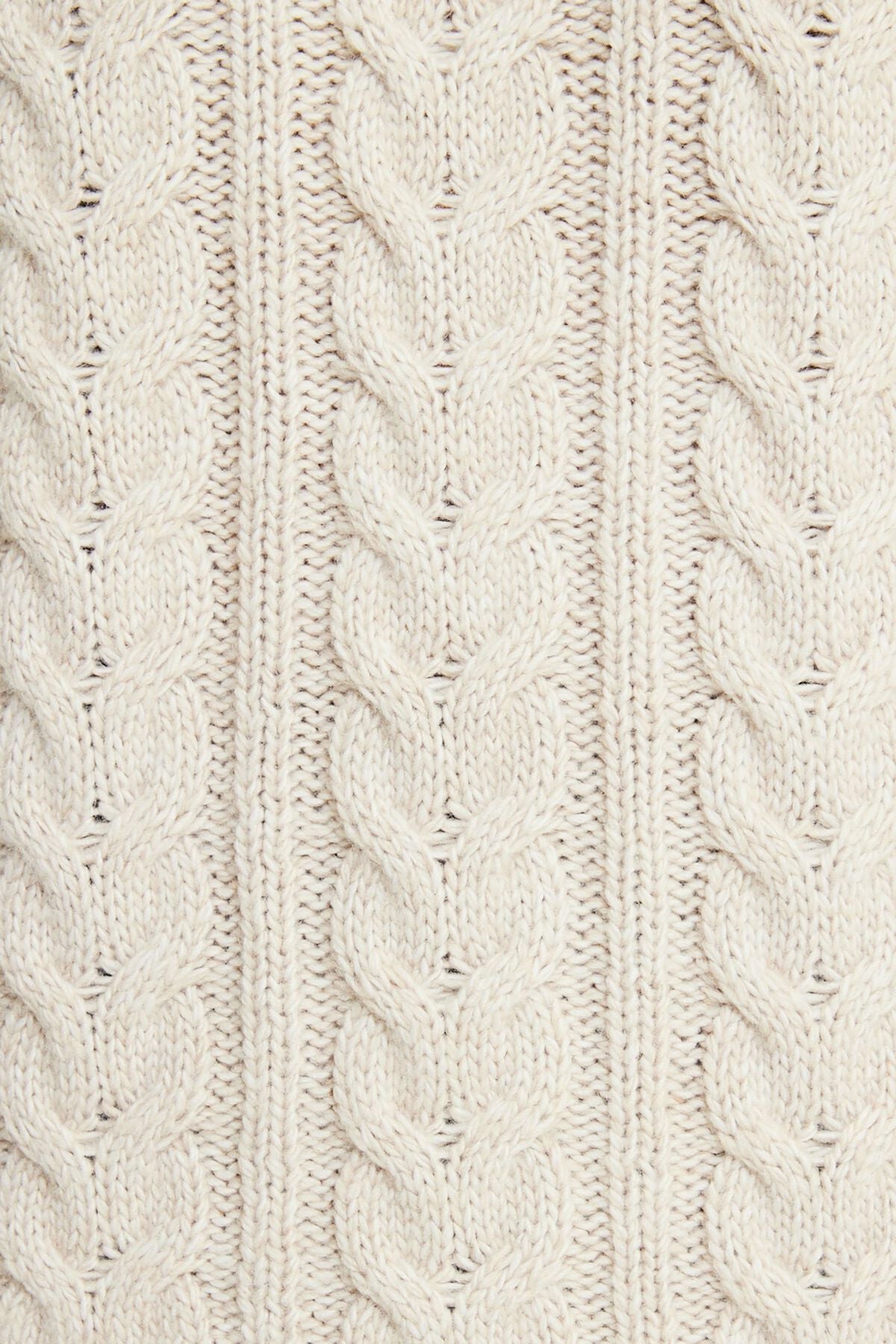 Pull à col montant en maille torsadée