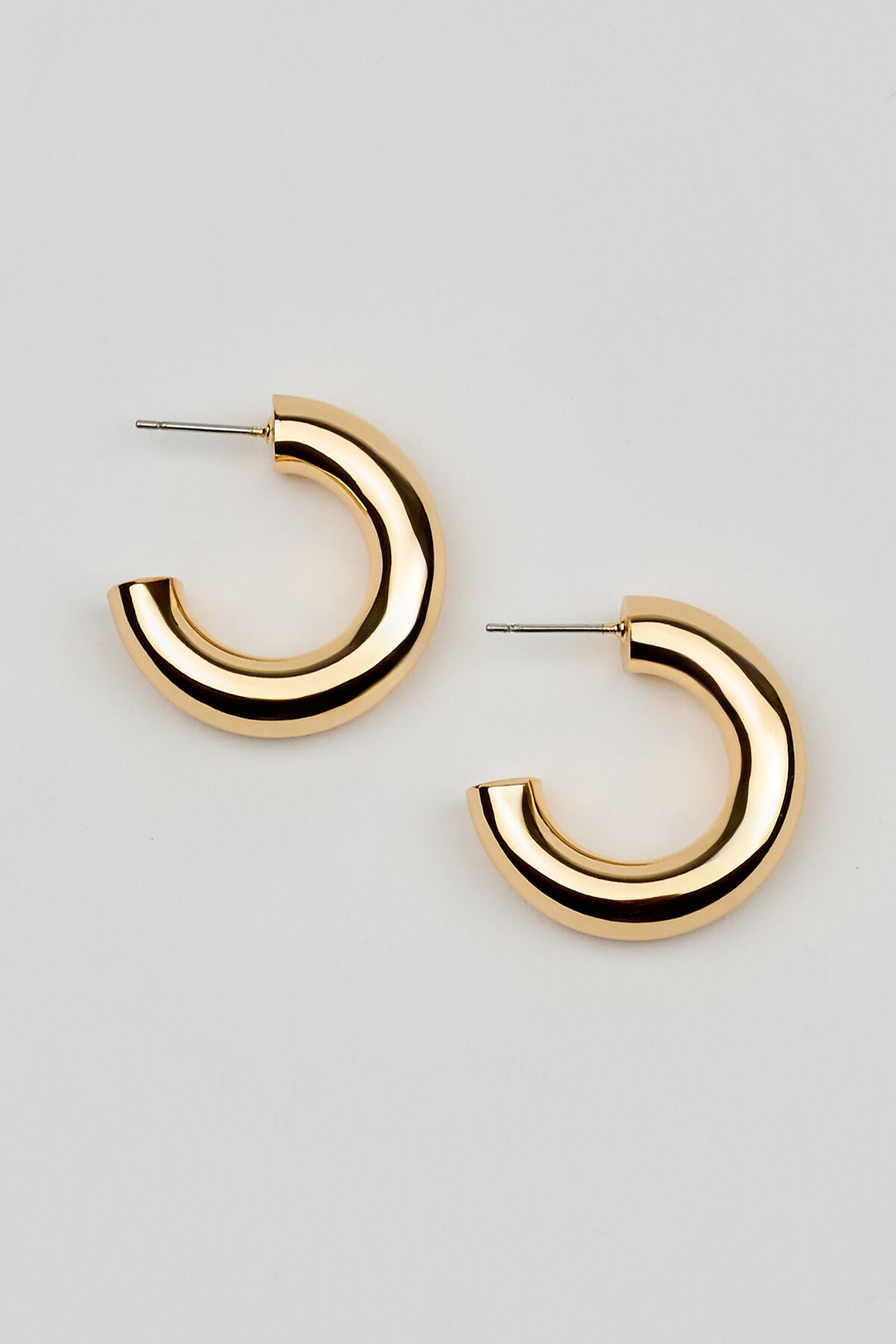 Boucles d'oreilles créoles lisses et épaisses