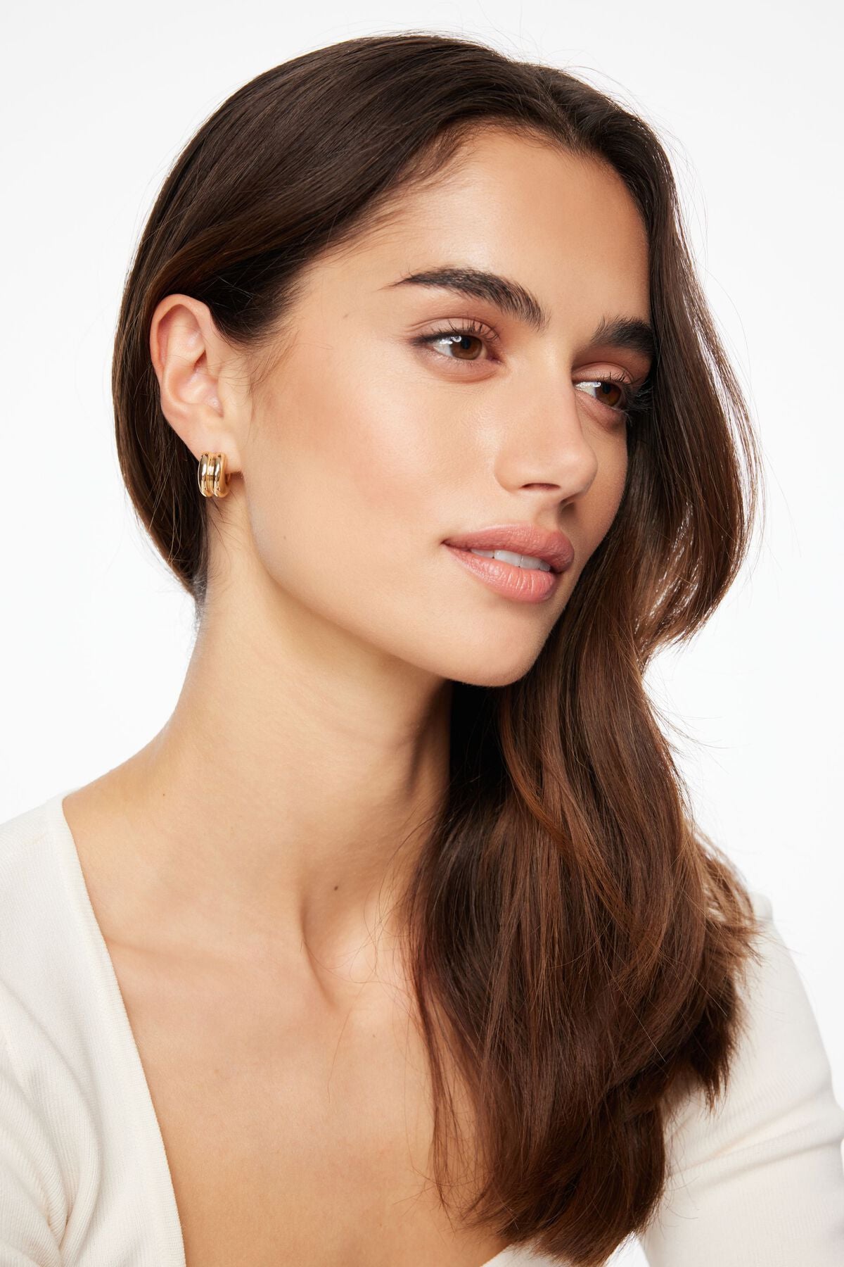 Lot de 3 boucles d'oreilles créoles épaisses