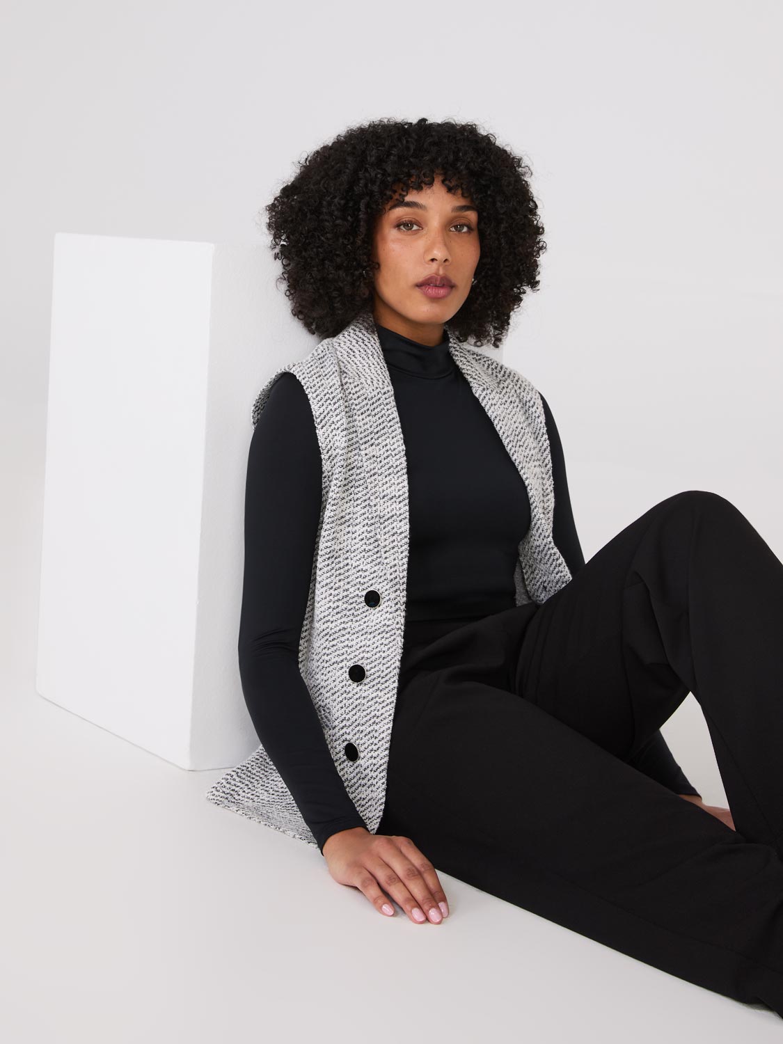 Gilet blazer bouclé
