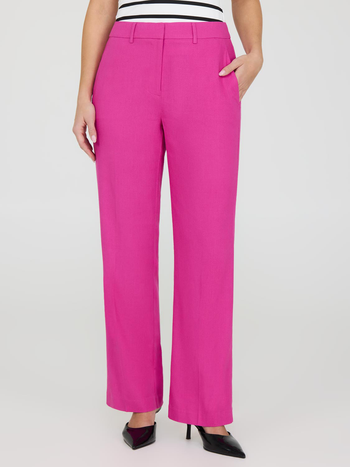 Pantalon large en lin