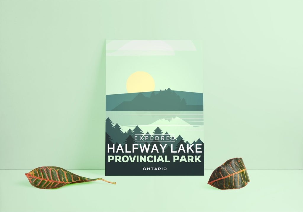 Affiche « Explorée » du parc provincial de Halfway Lake