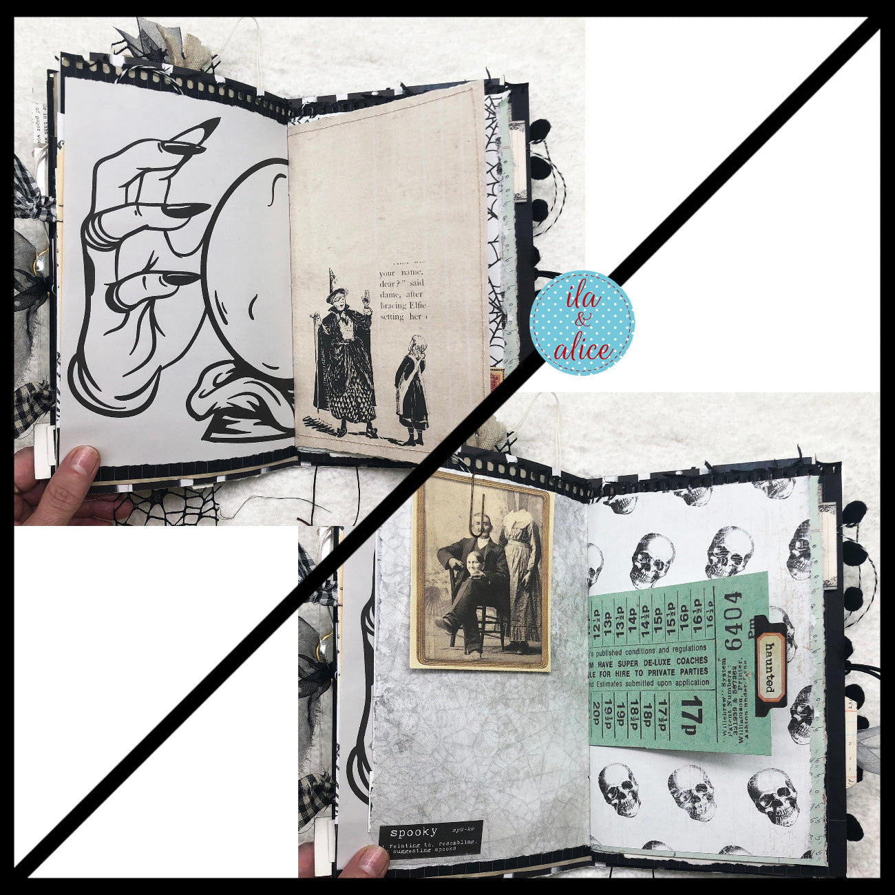 Spooky Retro Witch Orange & Black Halloween Journal