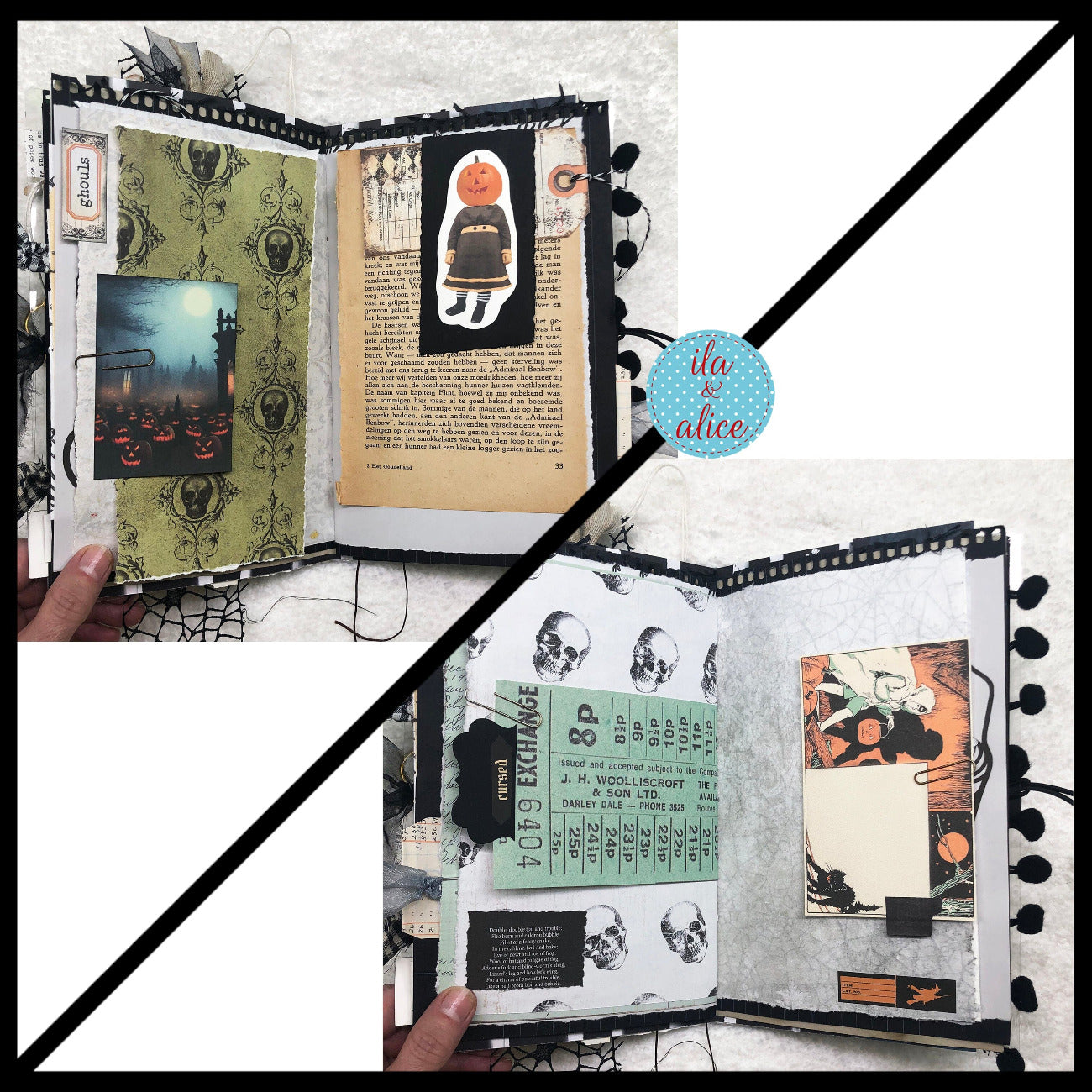 Spooky Retro Witch Orange & Black Halloween Journal