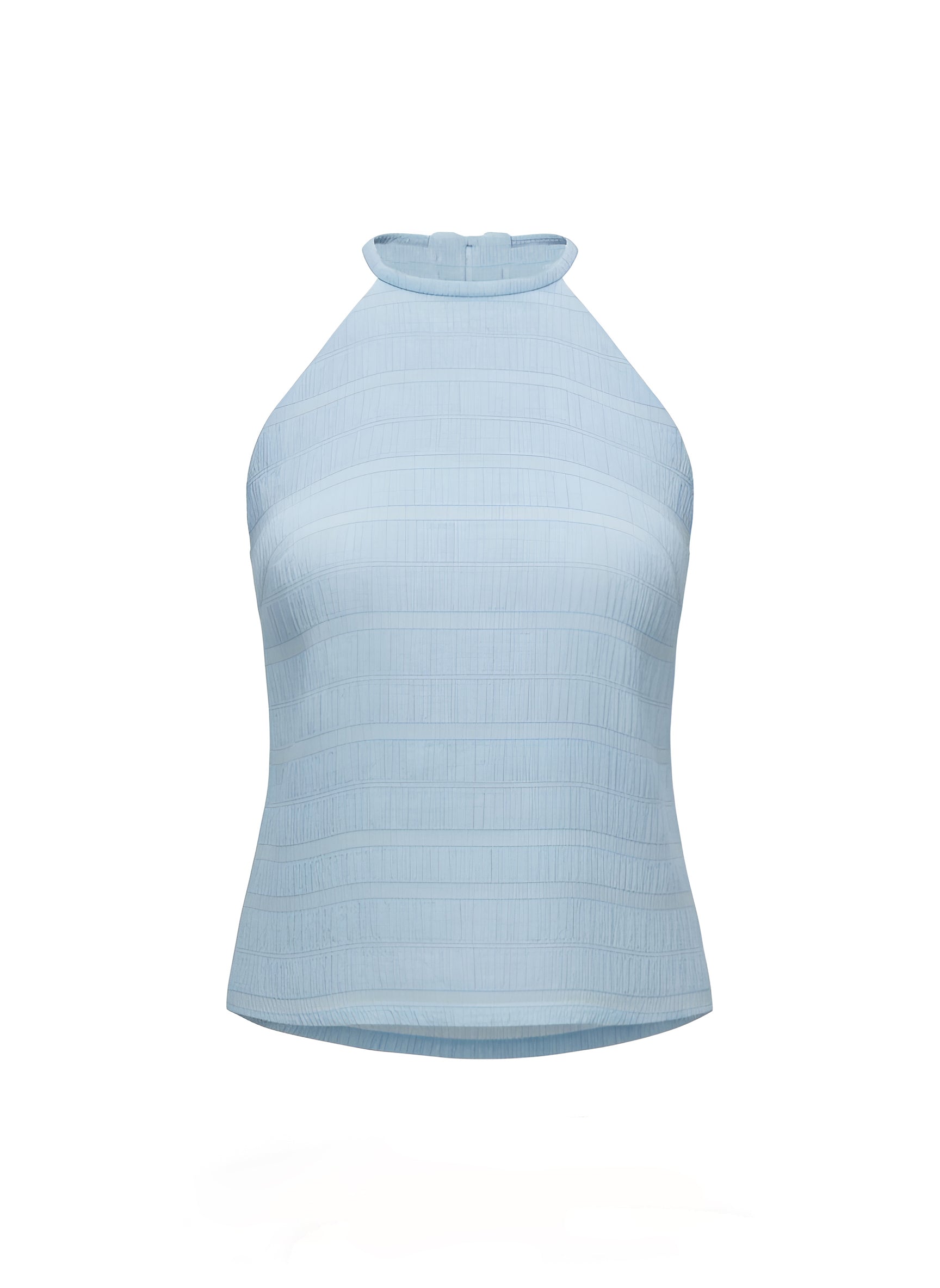 Ruched Chiffon Halter Top