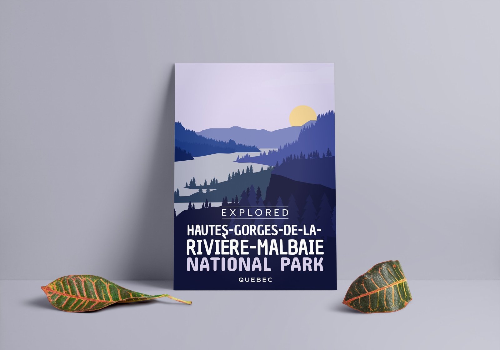 Affiche «Explorée» du parc national des Hautes-Gorges-de-la-Rivière-Malbaie