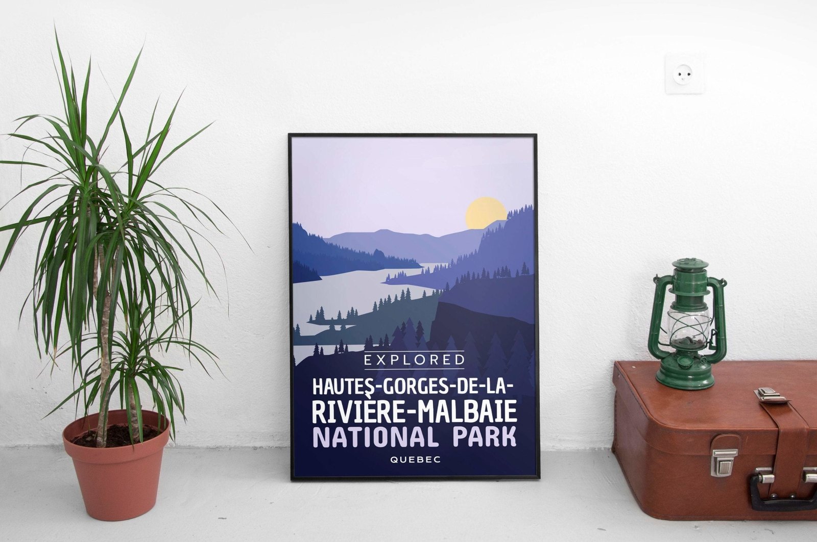 Affiche «Explorée» du parc national des Hautes-Gorges-de-la-Rivière-Malbaie