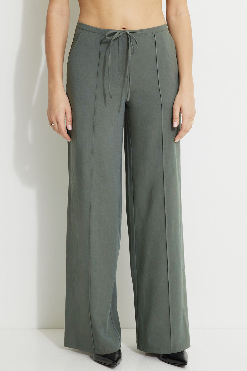 Pantalon large à cordon de serrage