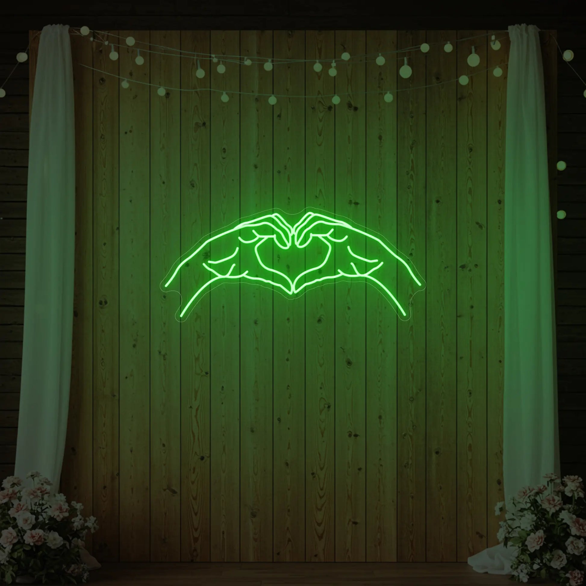 Heart Hands Neon Sign