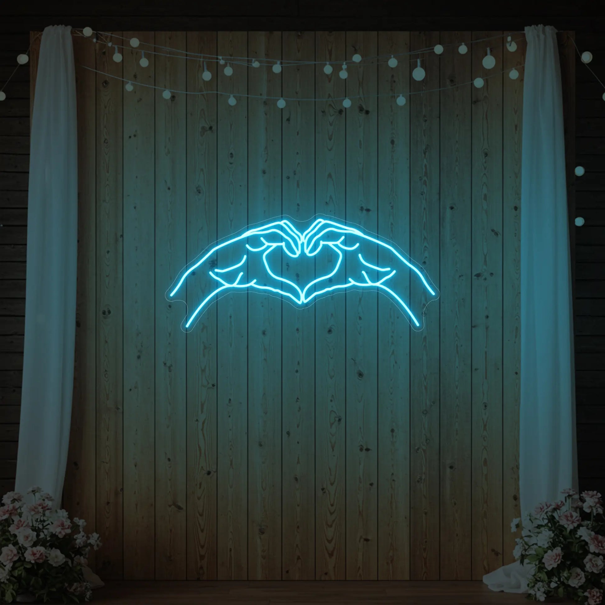 Heart Hands Neon Sign