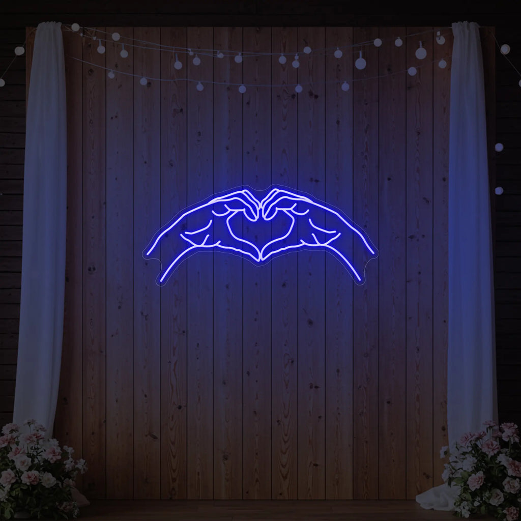 Heart Hands Neon Sign
