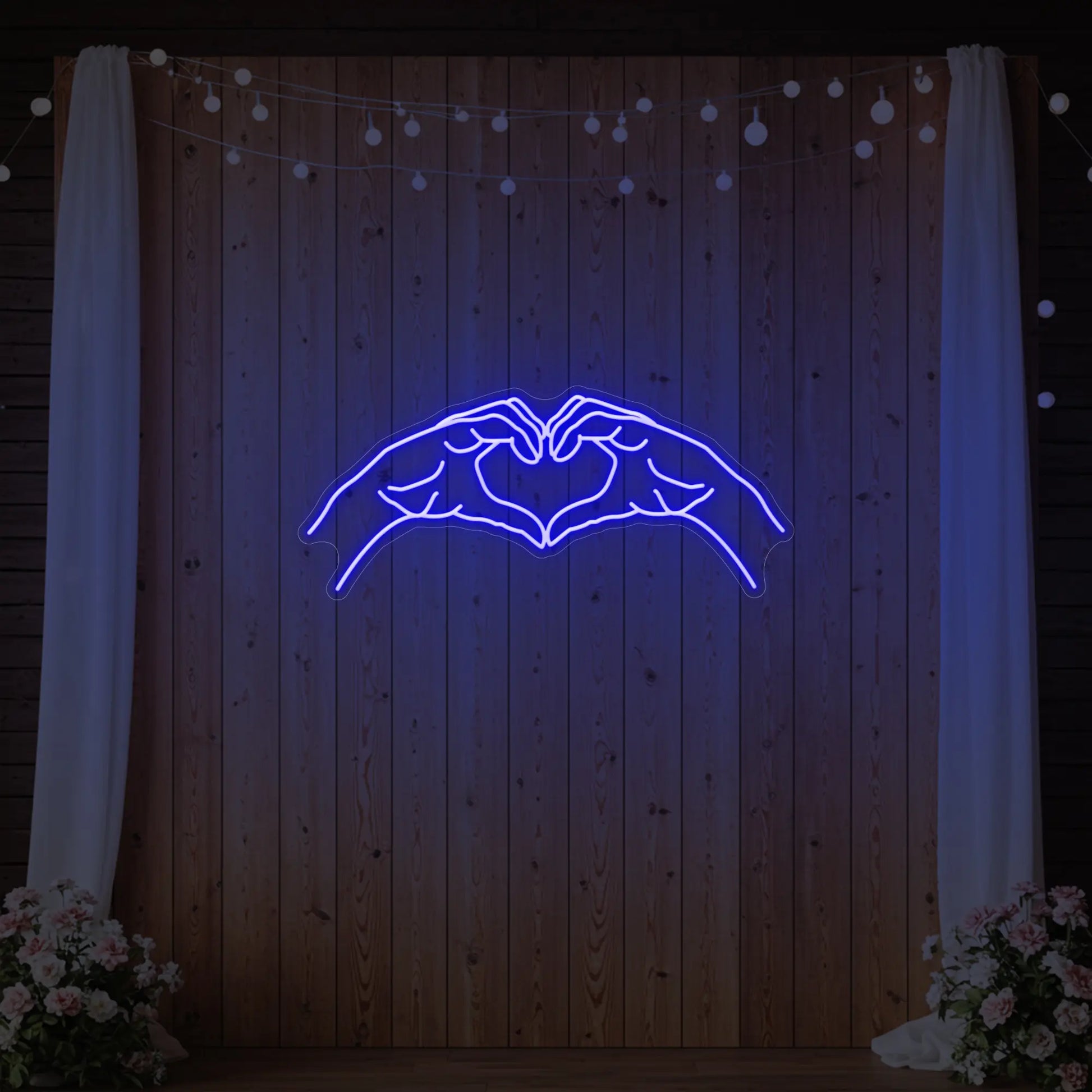 Heart Hands Neon Sign