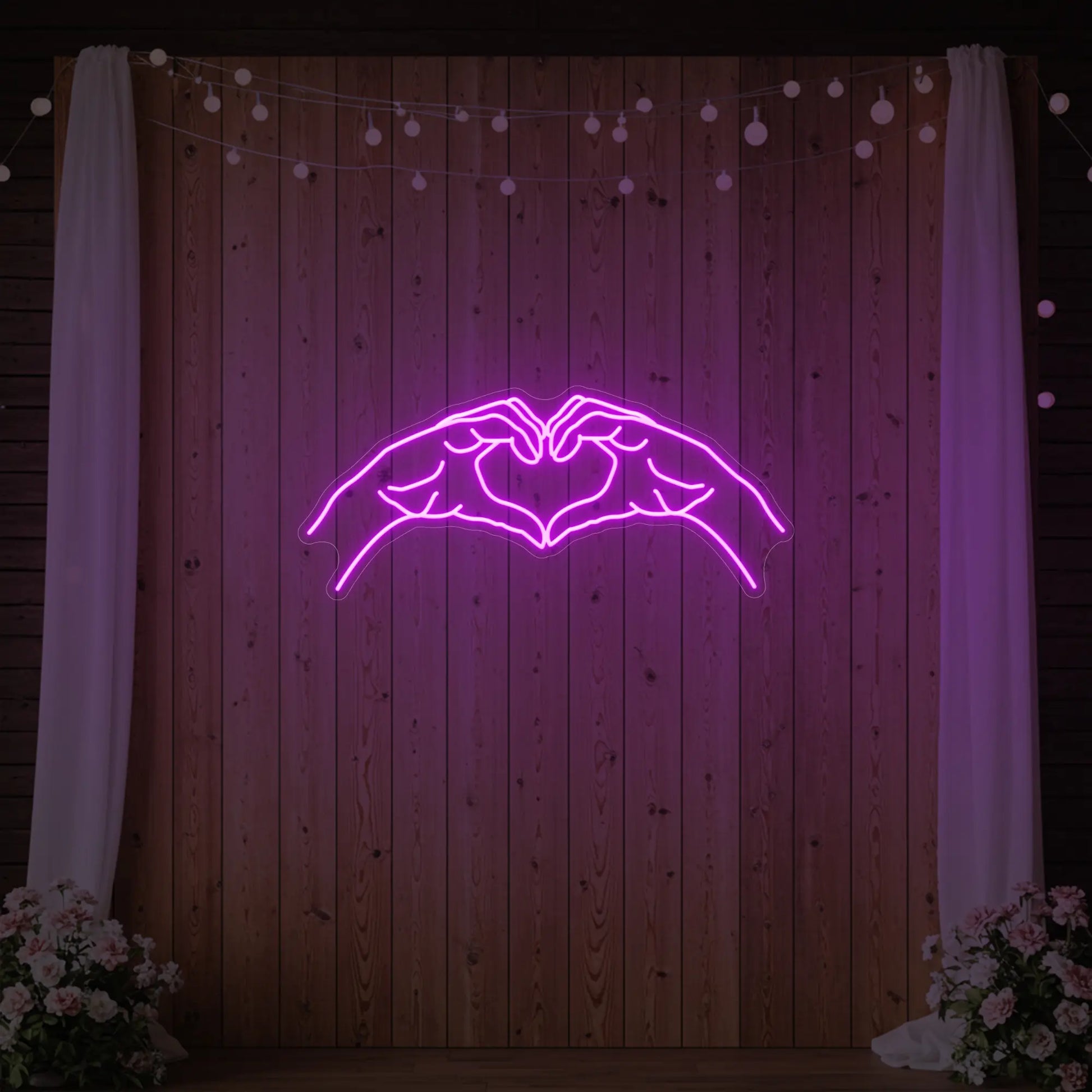 Heart Hands Neon Sign