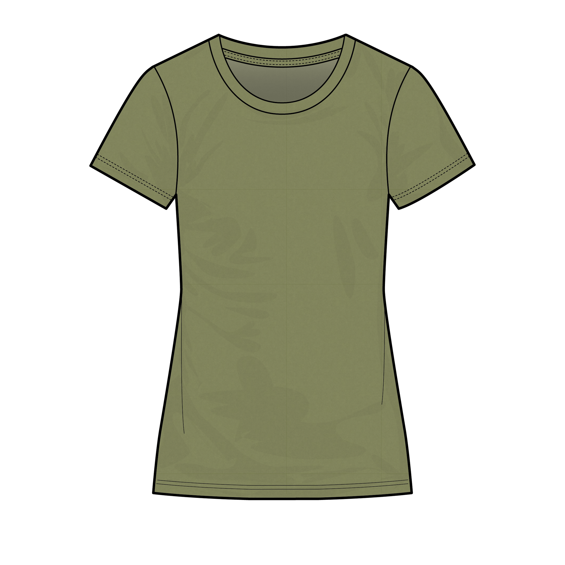 T-shirt ras du cou mélangé pour femme