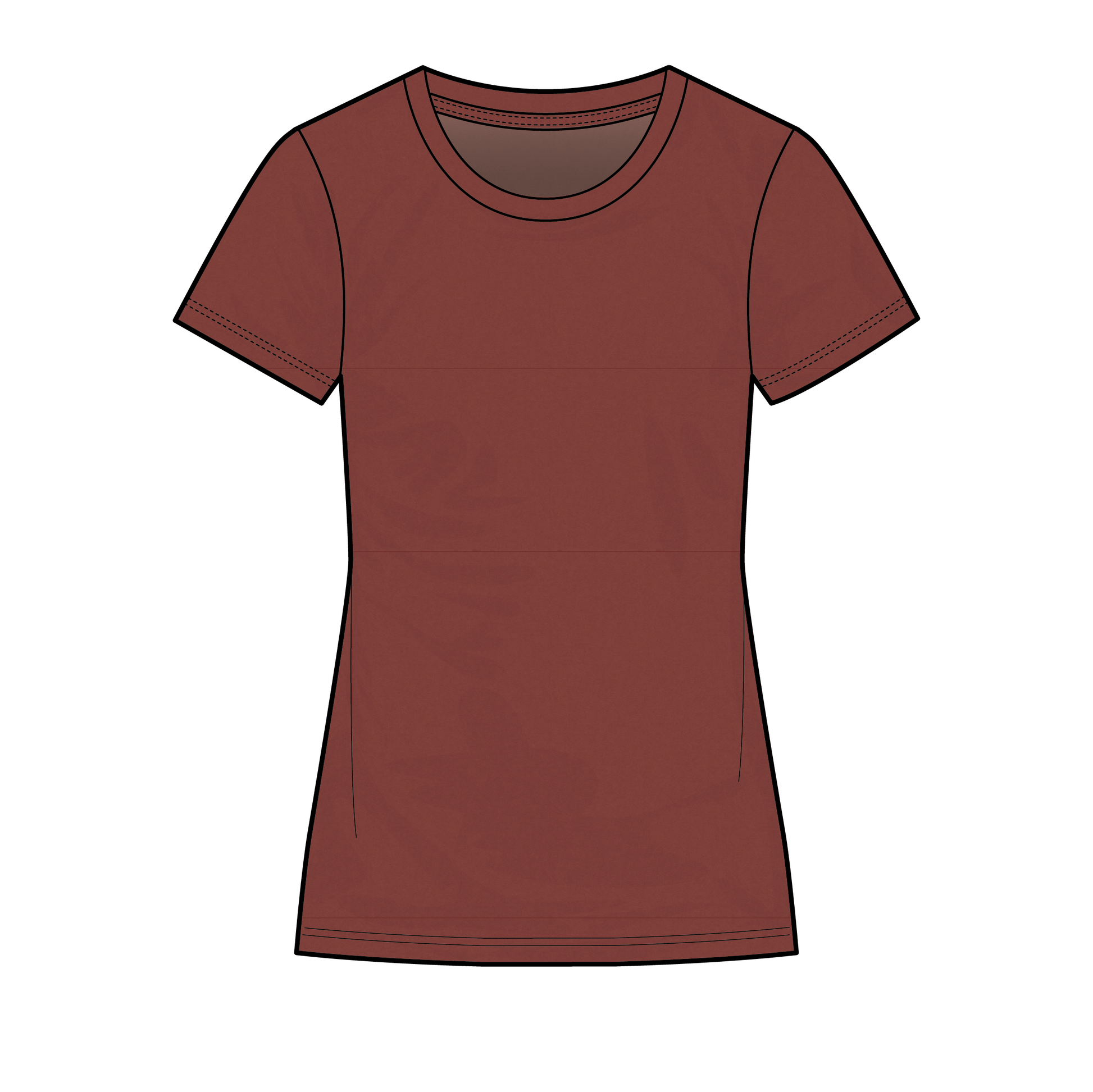 T-shirt ras du cou mélangé pour femme