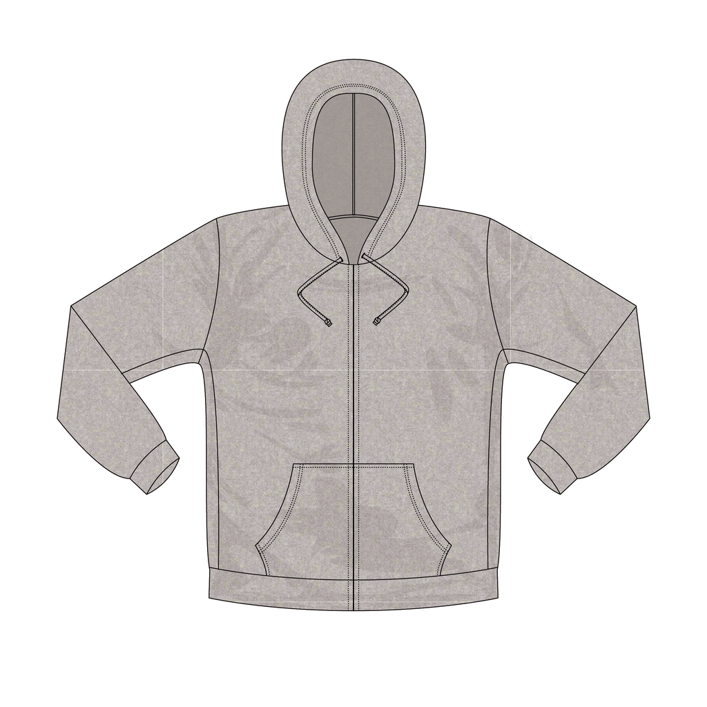 Sweat à capuche zippé en polaire pour homme