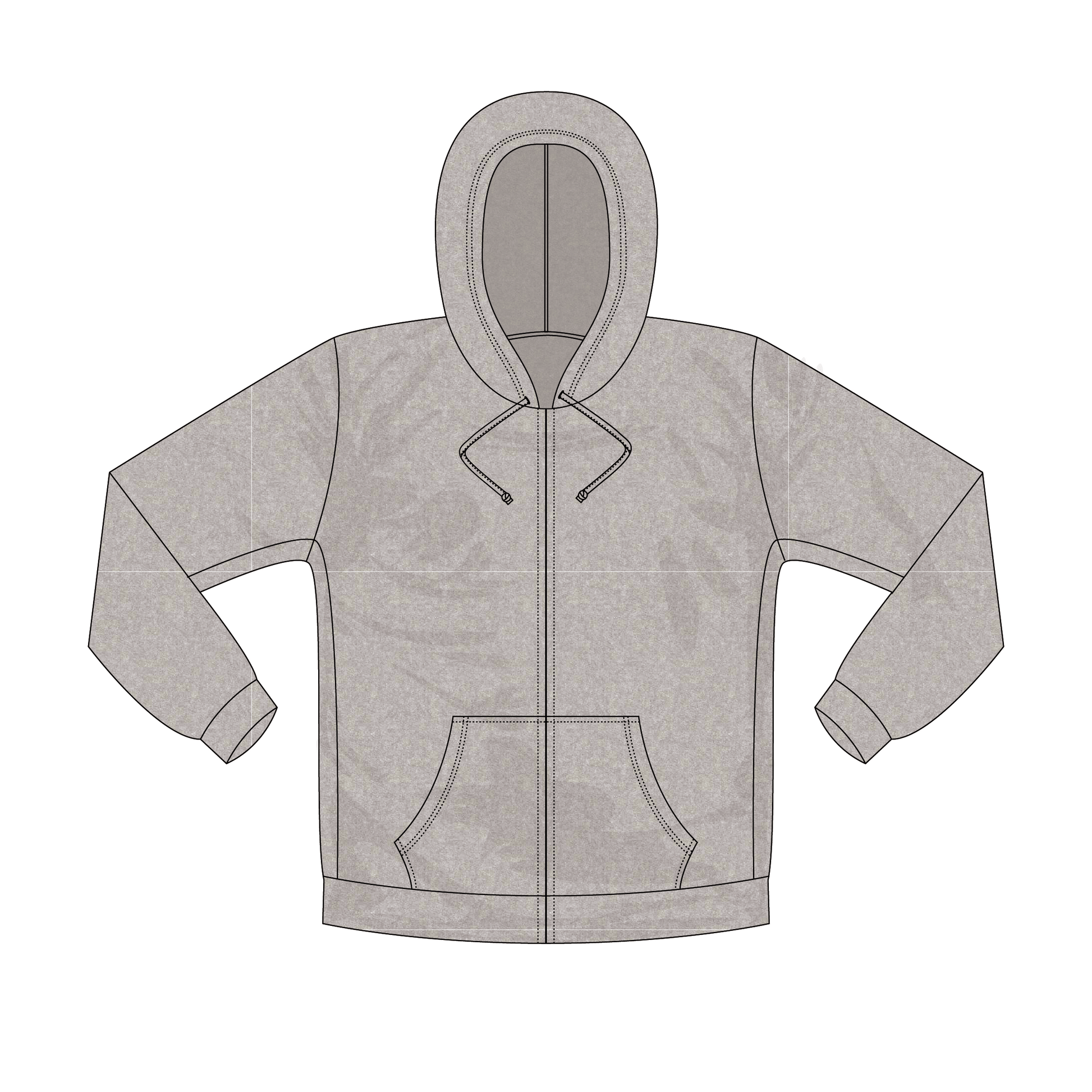 Sweat à capuche zippé en polaire pour homme