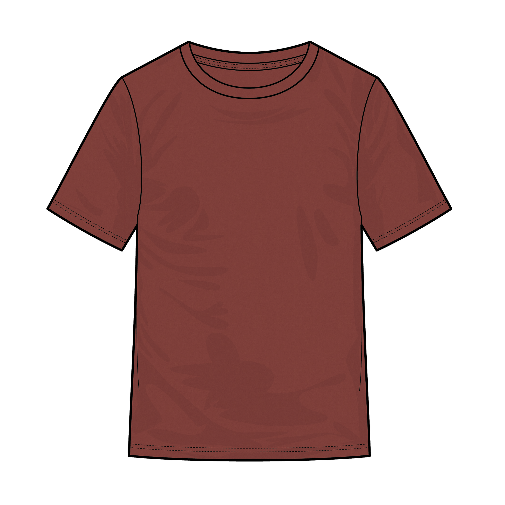 T-shirt ras du cou unisexe en mélange de coton