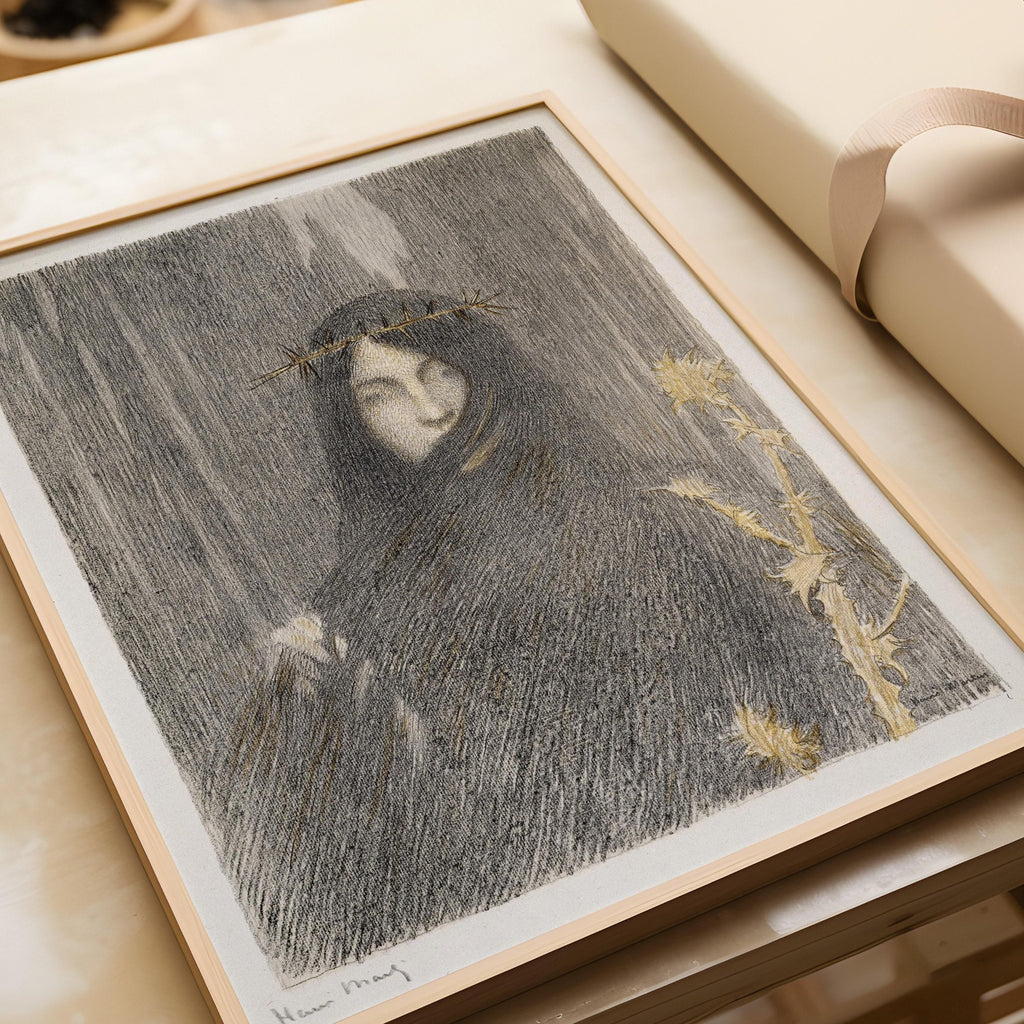 Henri Martin - Tête de femme | Célèbre impression surréaliste vintage (disponible encadrée ou non encadrée)