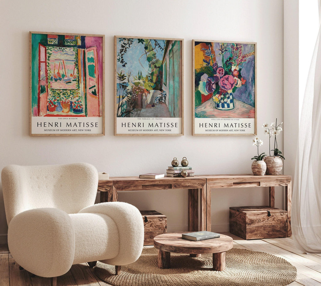 Ensemble d'estampes d'Henri Matisse : Style fauviste vintage pour galerie murale