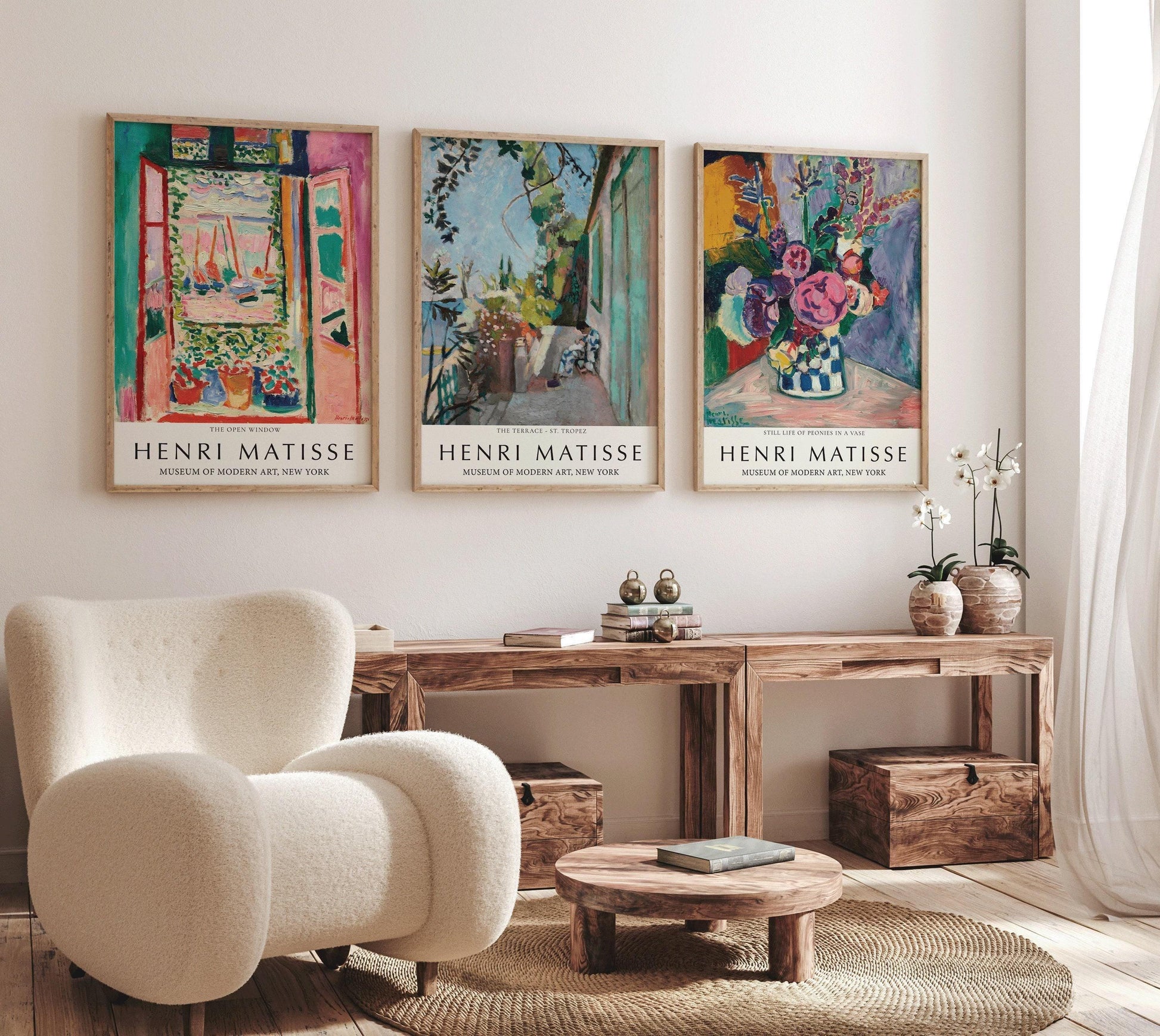 Ensemble d'estampes d'Henri Matisse : Style fauviste vintage pour galerie murale