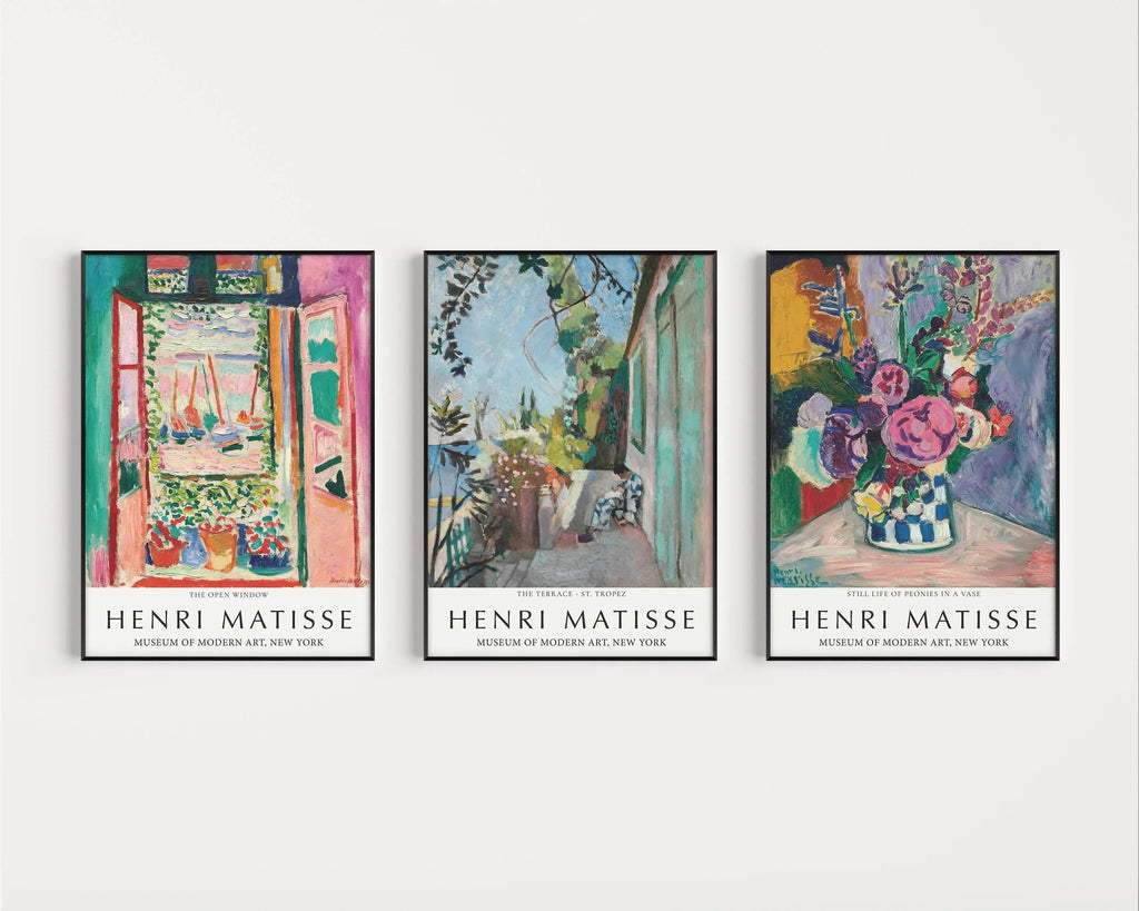 Ensemble d'estampes d'Henri Matisse : Style fauviste vintage pour galerie murale