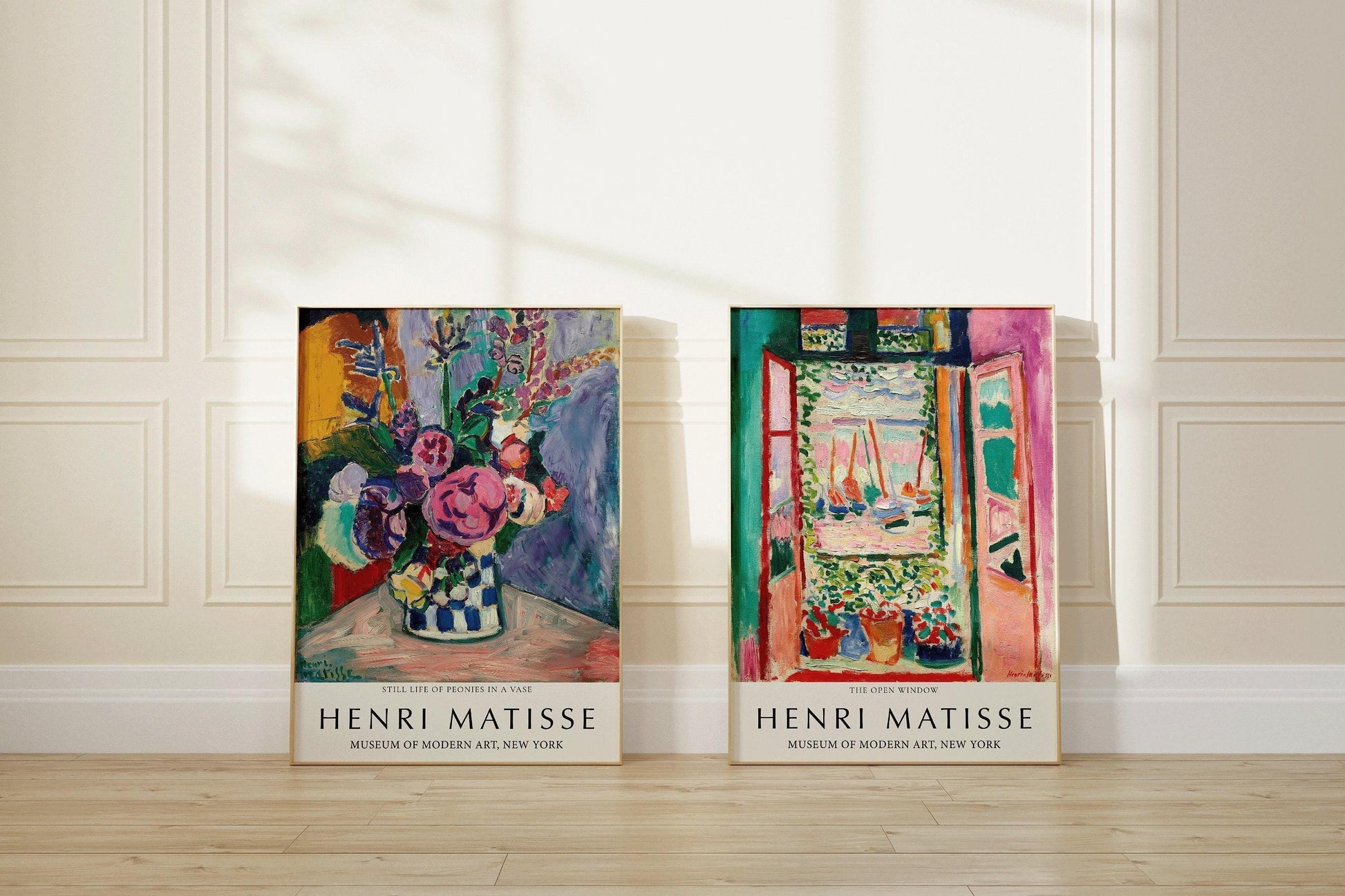 Ensemble d'estampes d'Henri Matisse : Nature morte aux pivoines et Fenêtre ouverte