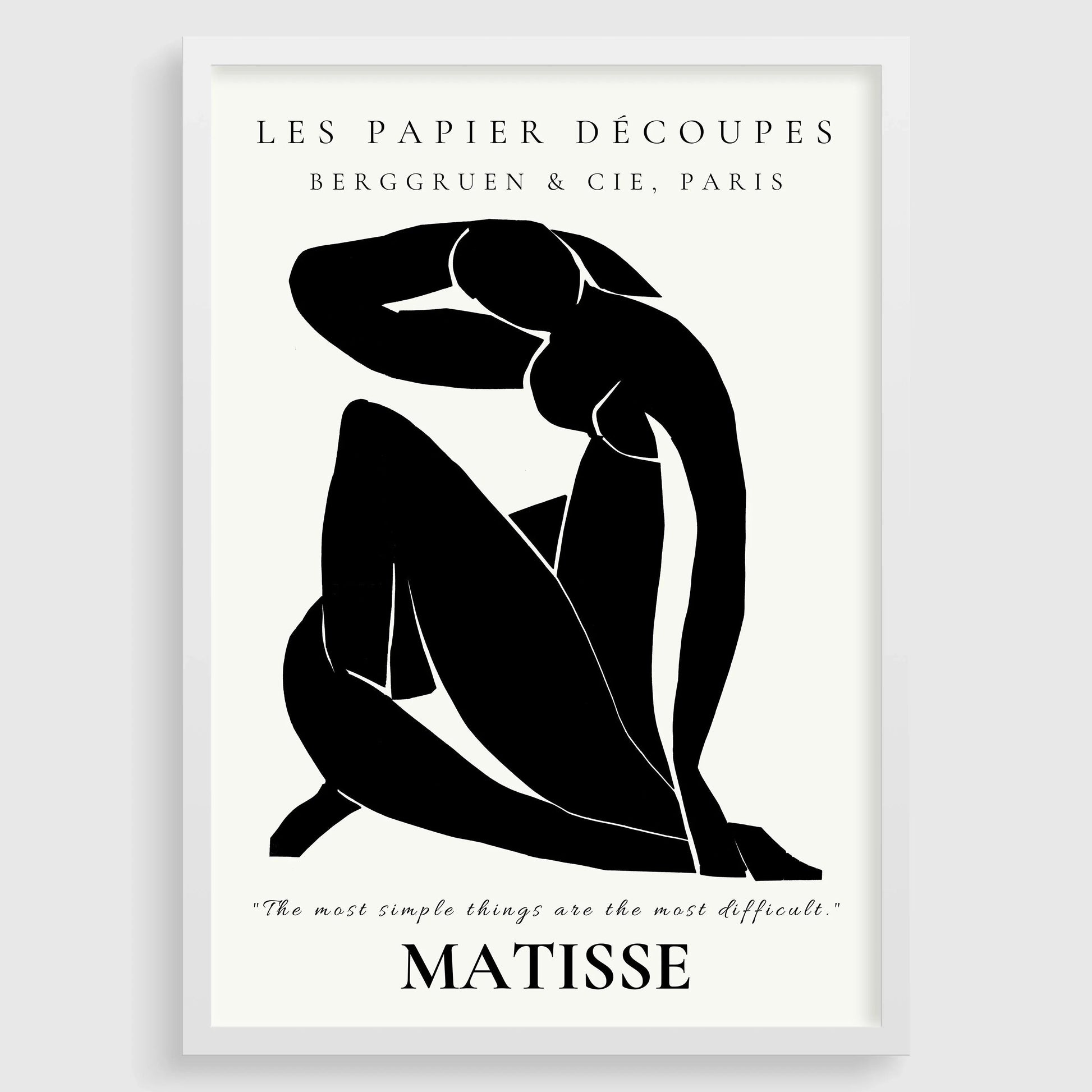 Henri Matisse - Nu bleu II | Œuvre d'art célèbre (disponible encadrée ou non encadrée)