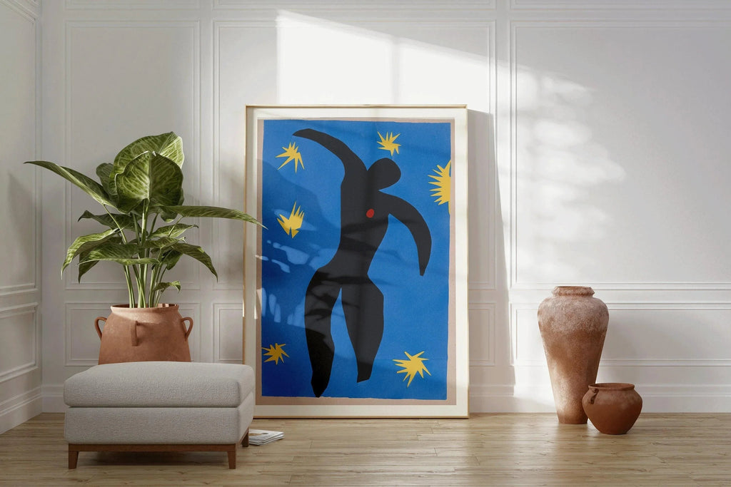 Henri Matisse - Icare | Découpages sur papier d'art célèbres (disponibles encadrés à la main ou non encadrés)