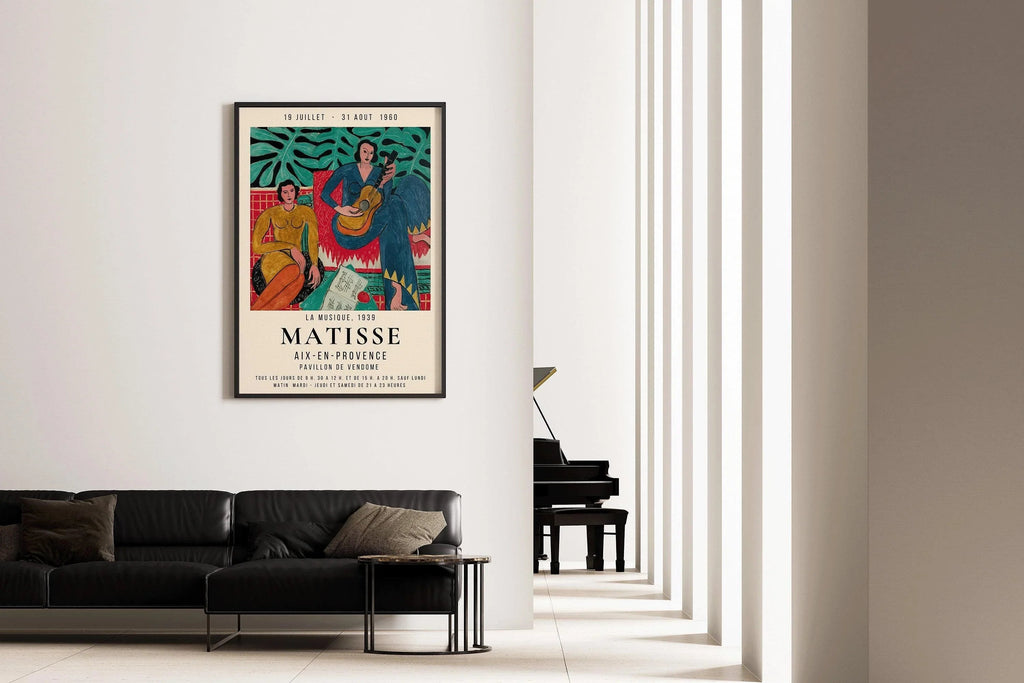 Henri Matisse - La Musique | Affiche d'exposition de peinture célèbre (disponible encadrée ou non encadrée)