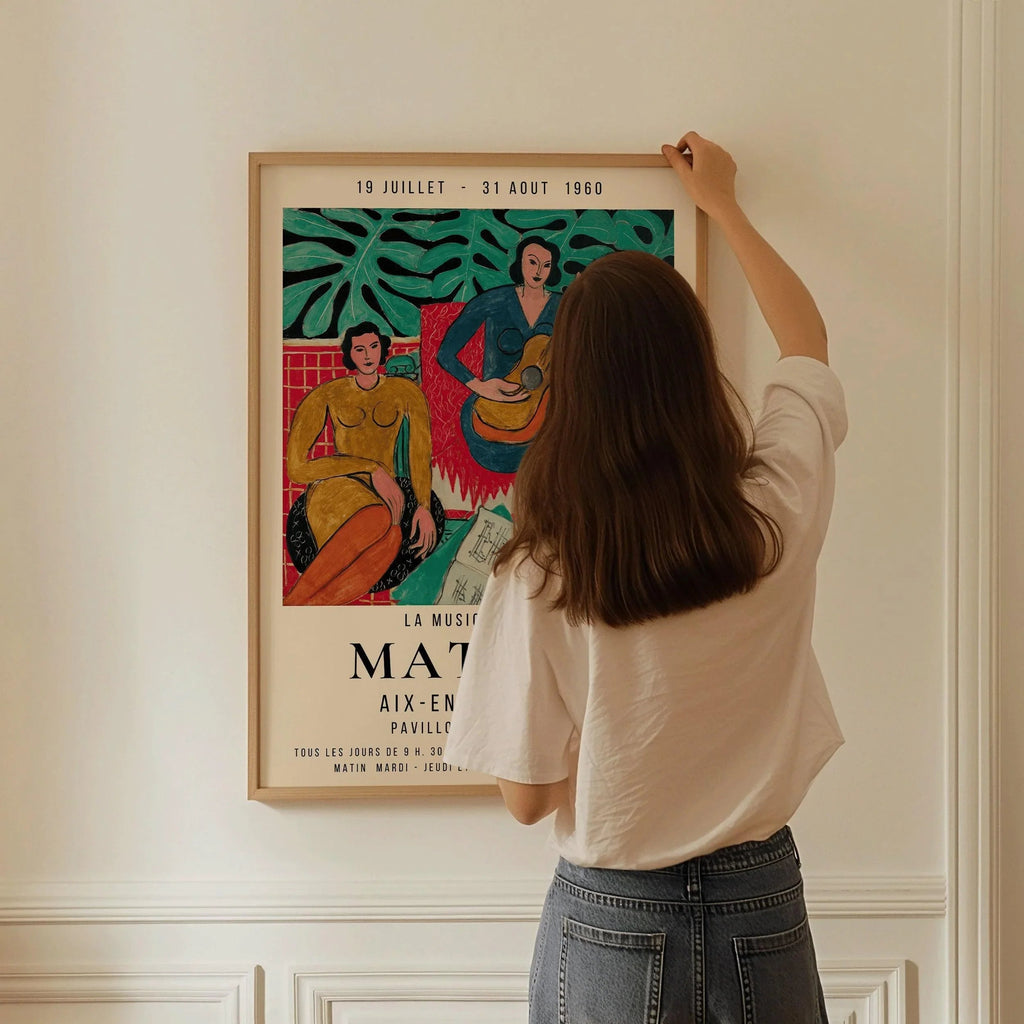 Henri Matisse - La Musique | Affiche d'exposition de peinture célèbre (disponible encadrée ou non encadrée)