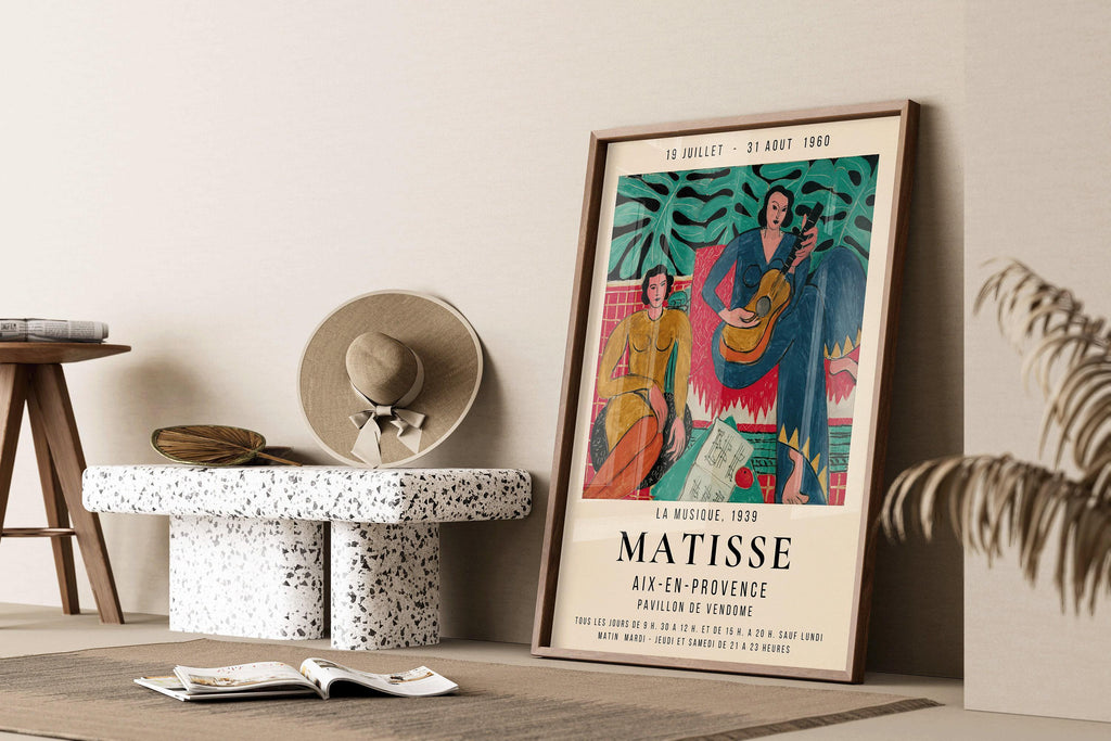 Henri Matisse - La Musique | Affiche d'exposition de peinture célèbre (disponible encadrée ou non encadrée)