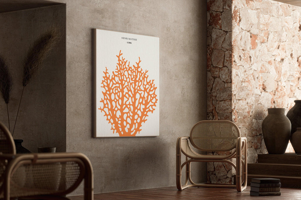 Henri Matisse - The Coral 'Coral' | Exhibition Poster in Orange (available handframed or unframed)