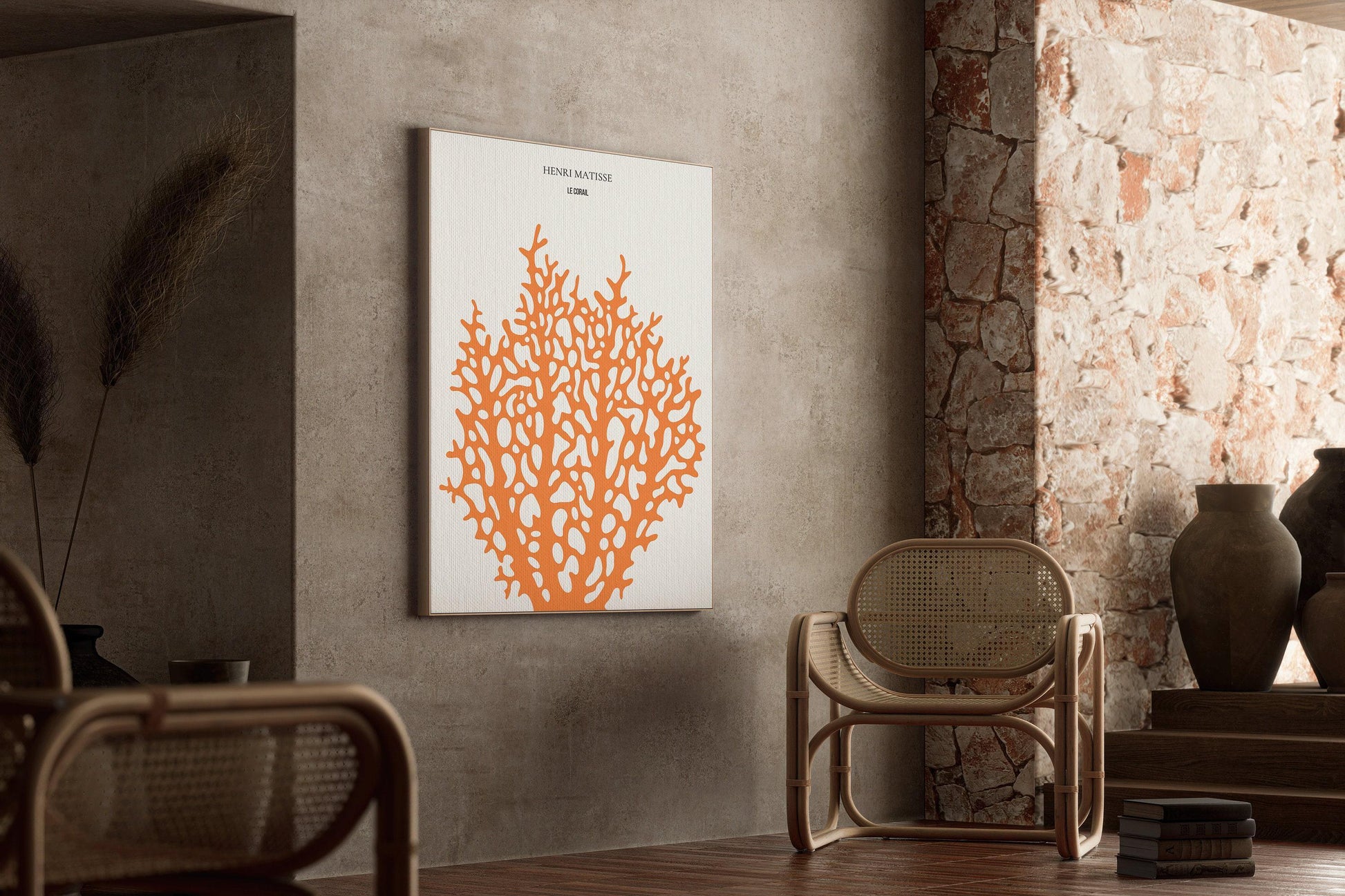 Henri Matisse - The Coral 'Coral' | Exhibition Poster in Orange (available handframed or unframed)