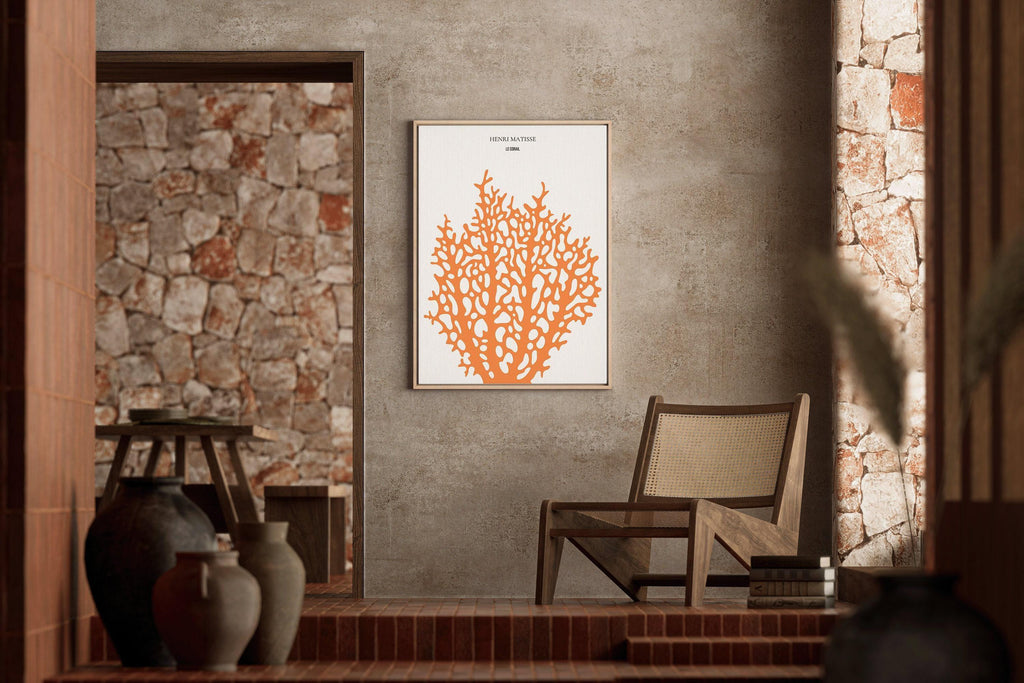 Henri Matisse - The Coral 'Coral' | Exhibition Poster in Orange (available handframed or unframed)