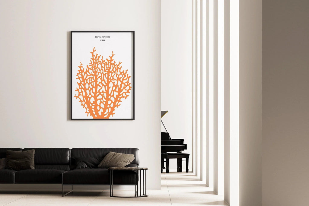 Henri Matisse - The Coral 'Coral' | Exhibition Poster in Orange (available handframed or unframed)