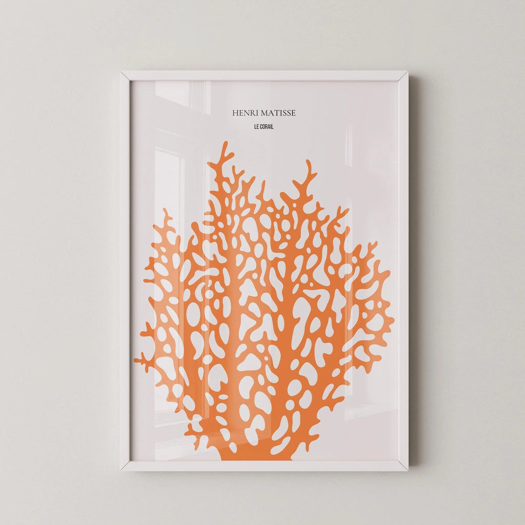 Henri Matisse - The Coral 'Coral' | Exhibition Poster in Orange (available handframed or unframed)