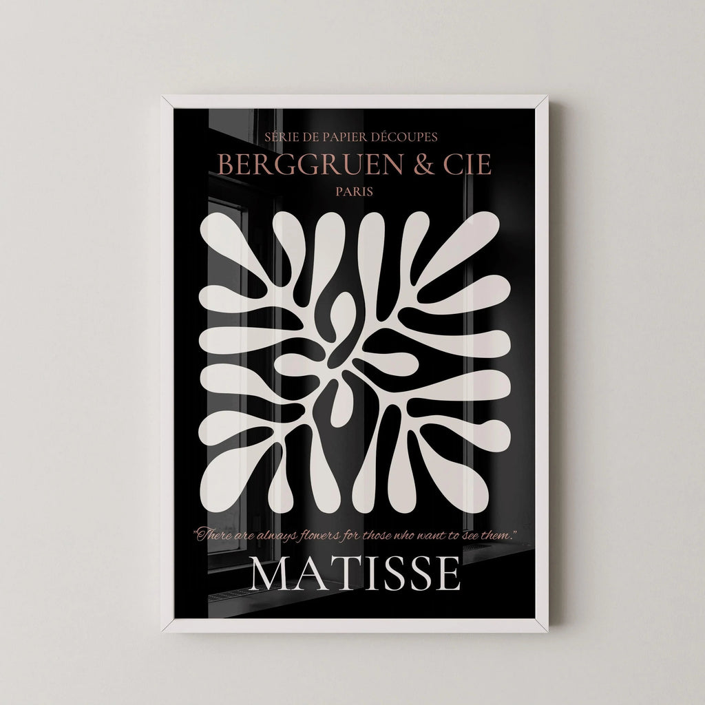 Henri Matisse Leaf Print: Black & Brown Exhibition Poster, Fine Art Giclee