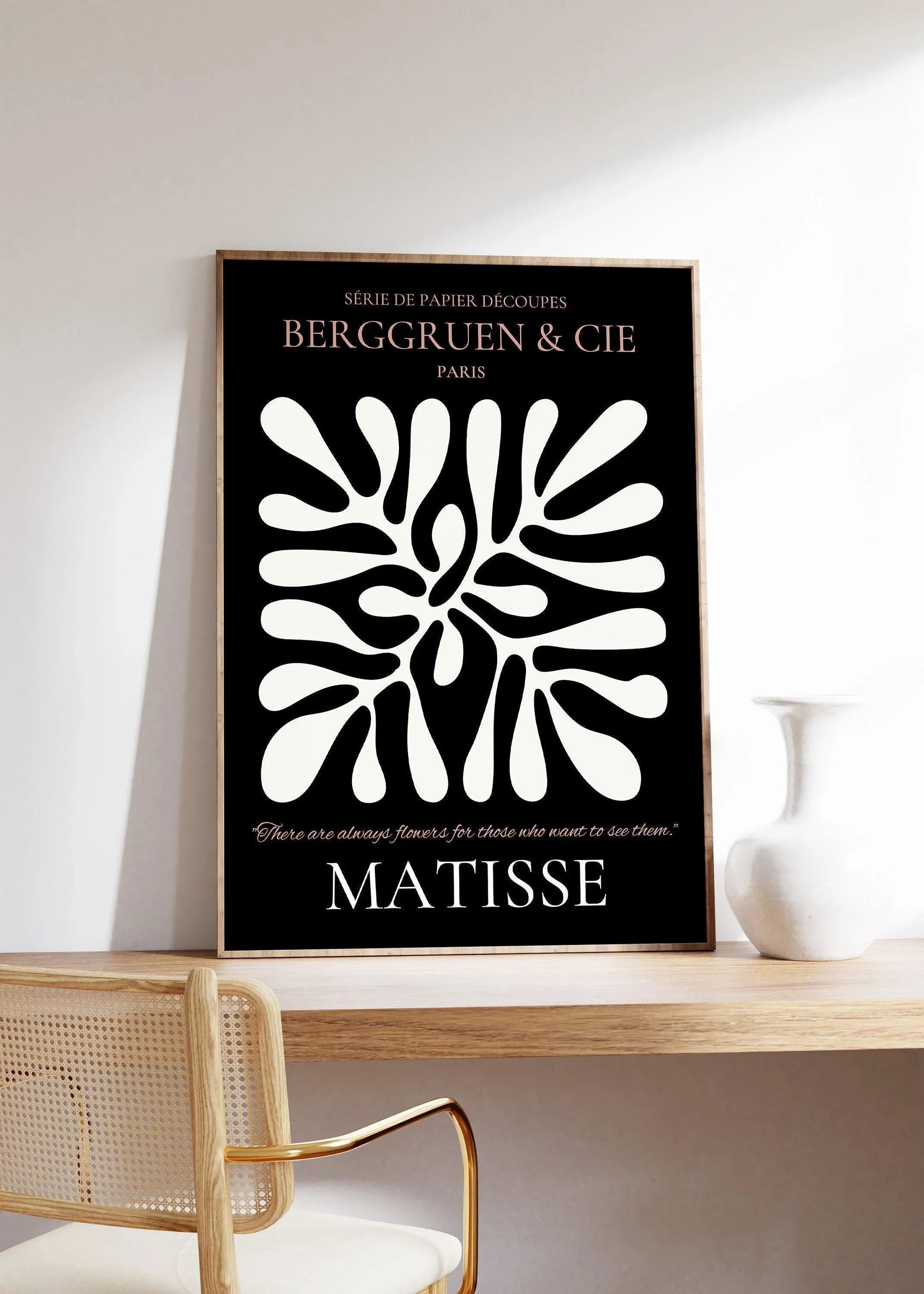 Henri Matisse Leaf Print: Black & Brown Exhibition Poster, Fine Art Giclee