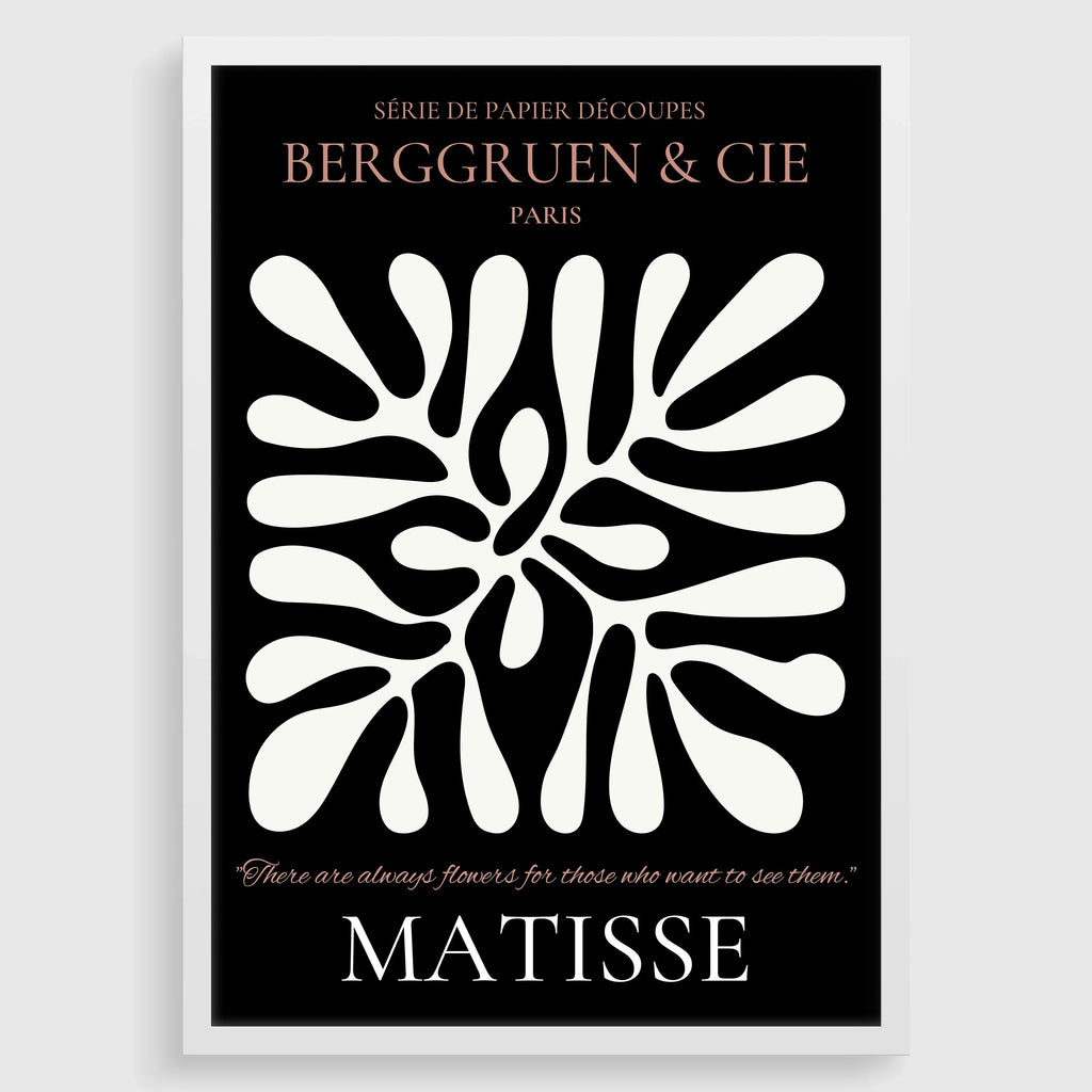 Henri Matisse Leaf Print: Black & Brown Exhibition Poster, Fine Art Giclee